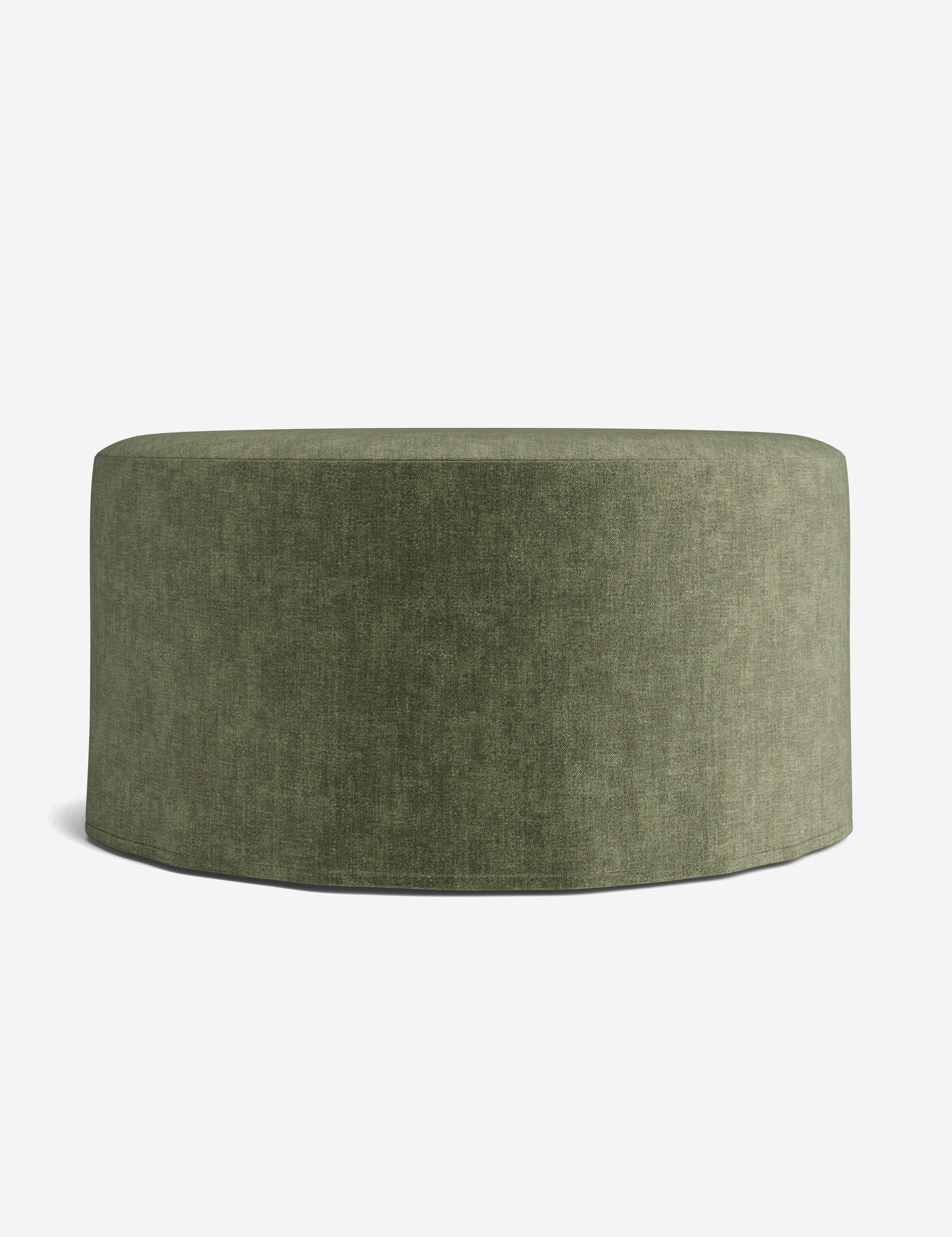 Lulu and Georgia Portola Slipcover Round Ottoman - view 4