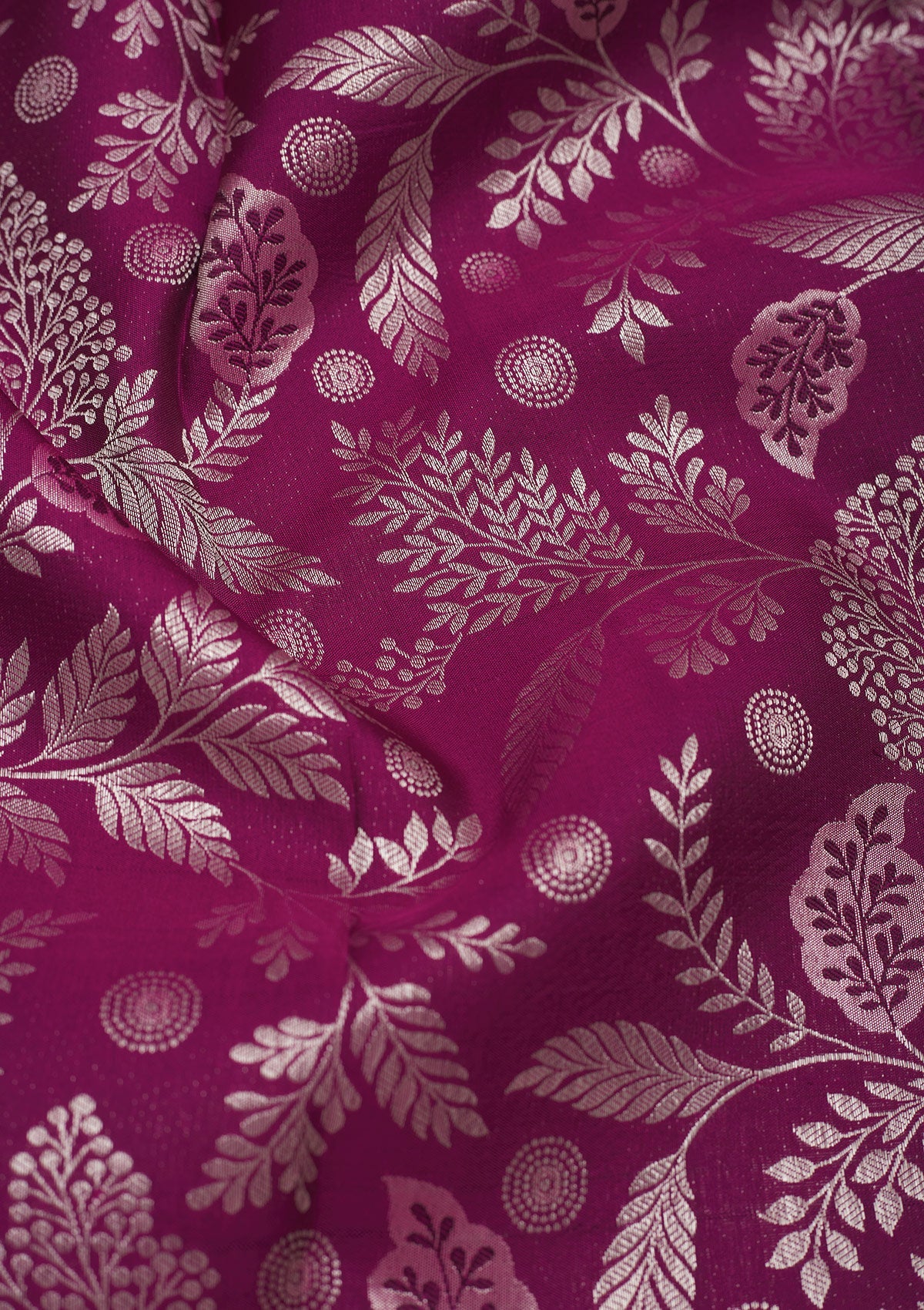Koskii Wine Zariwork Pure Silk Saree – Women's - view 2