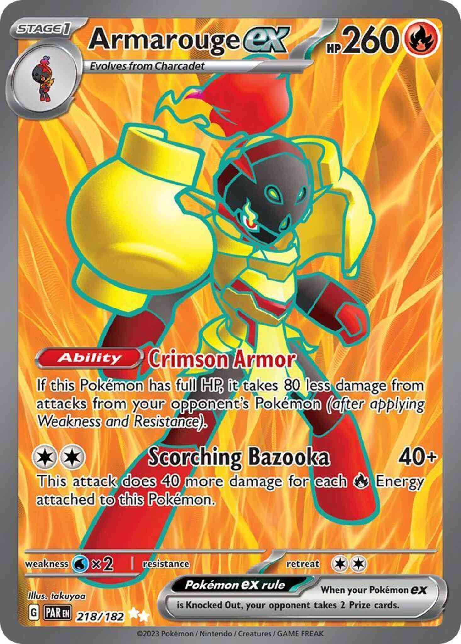 Ultra rare sv04-218 – Pokémon Armarouge ex - 218/182 - Ultra Rare [sv04-218] [Ultra]
