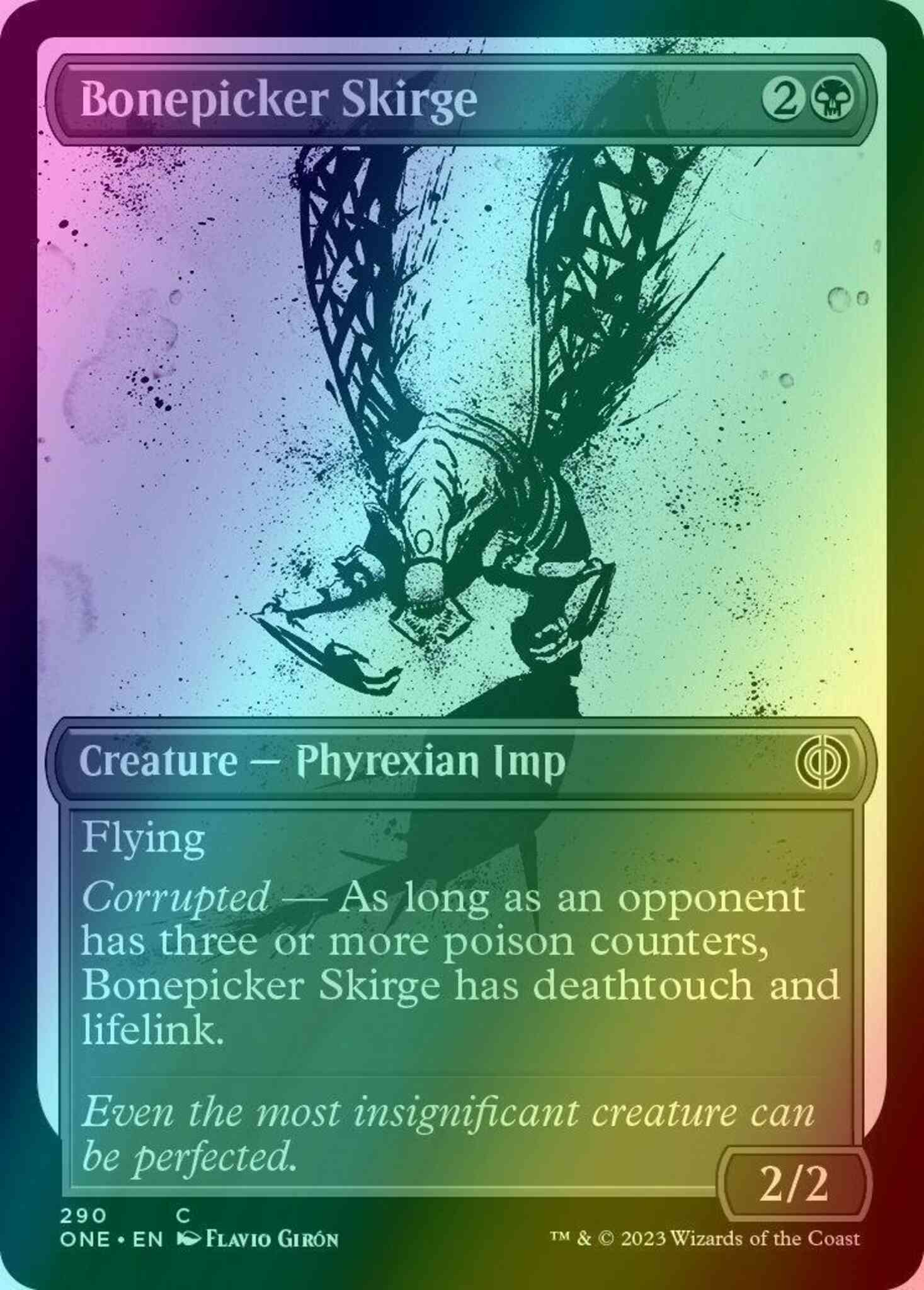 Bonepicker skirge 290 – Magic Bonepicker Skirge [290] [Full Art] [Ichor] [Phyrexia: All Will Be One] [Foil]
