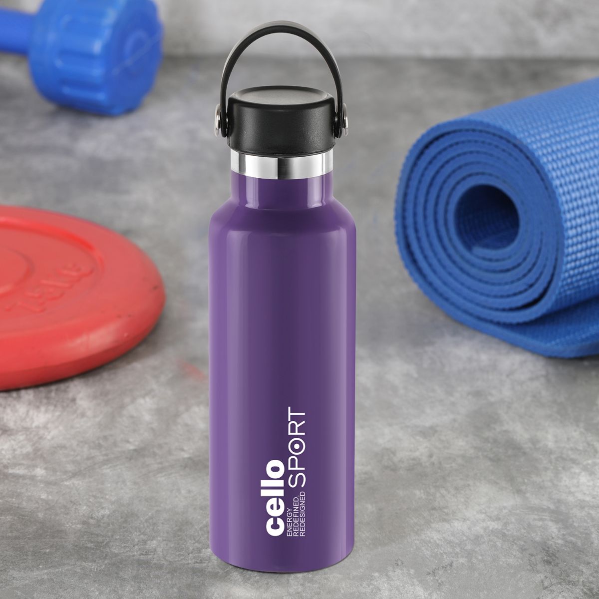 Cello Aqua Bliss Flask, Vacusteel Water Bottle, 600ml - view 5