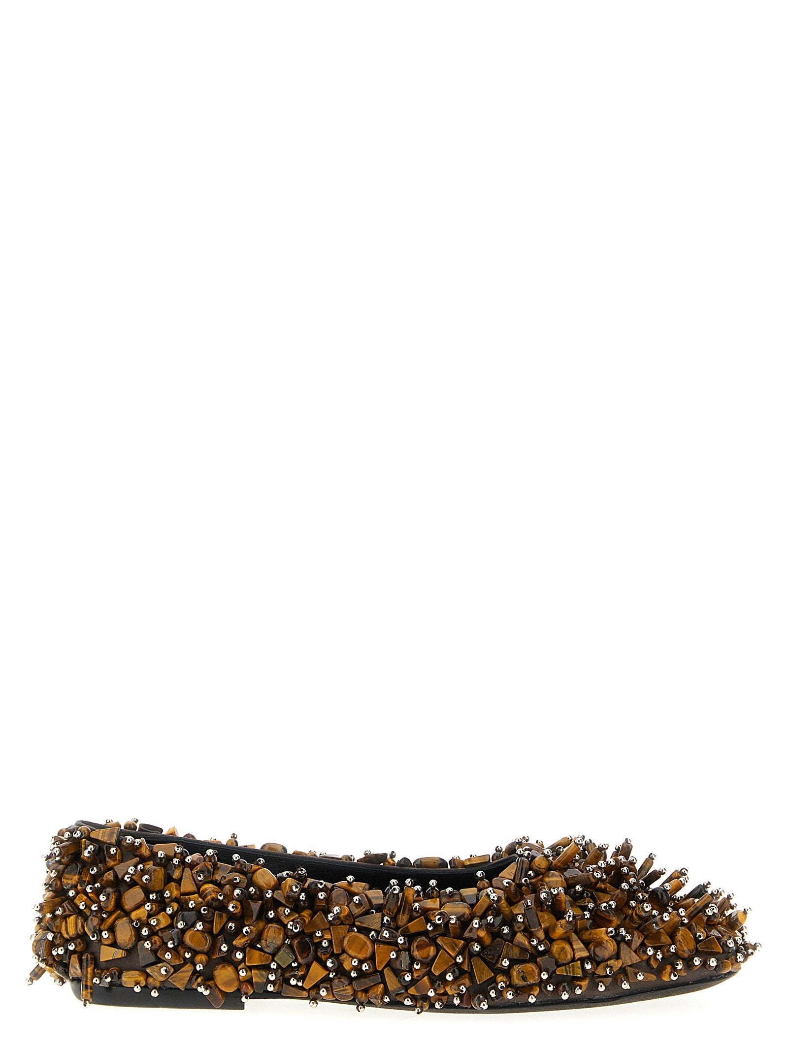 Dries Van Noten Beaded Ballet Flats – 72% viscose, 28% silk