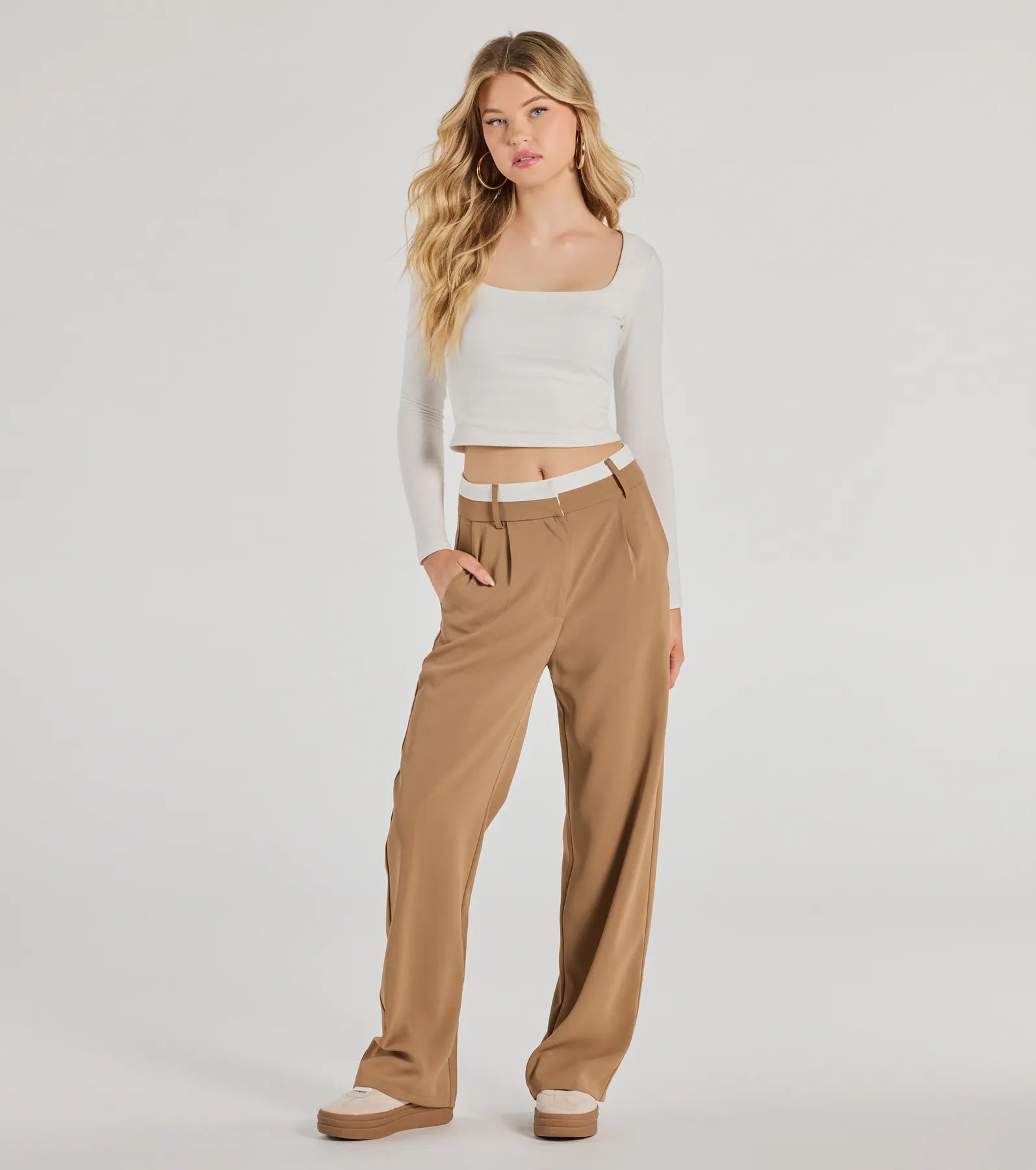 Windsor Polished Perfection Contrast Waist Pants