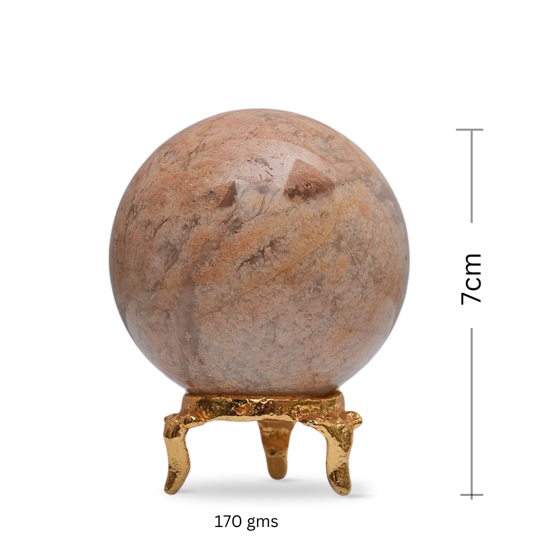 Gemsmantra Flower Agate Sphere/Bal - view 3