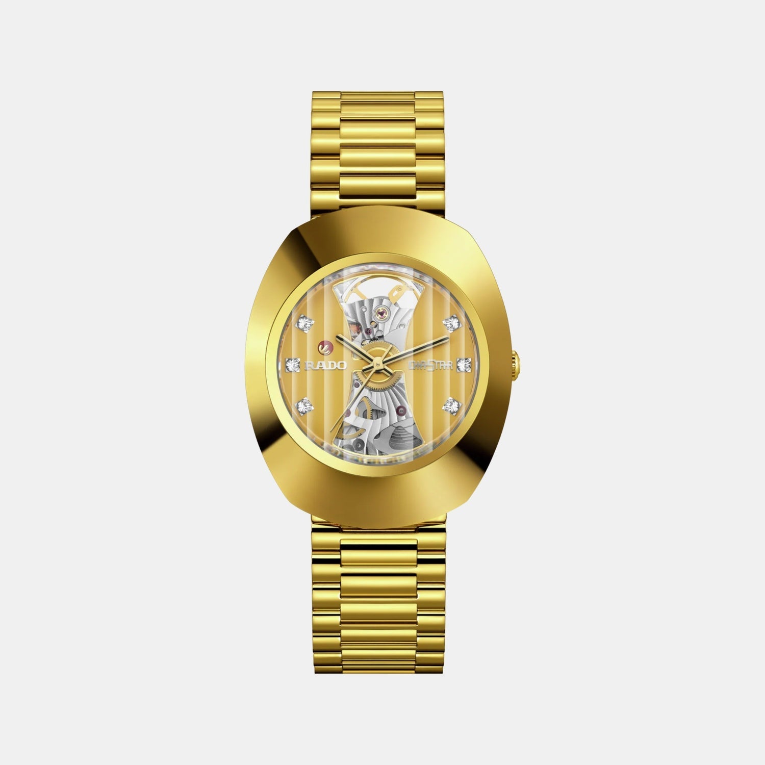 Rado Diastar Unisex Automatic Yellow Dial Analog Stainless Steel Watch R12064263