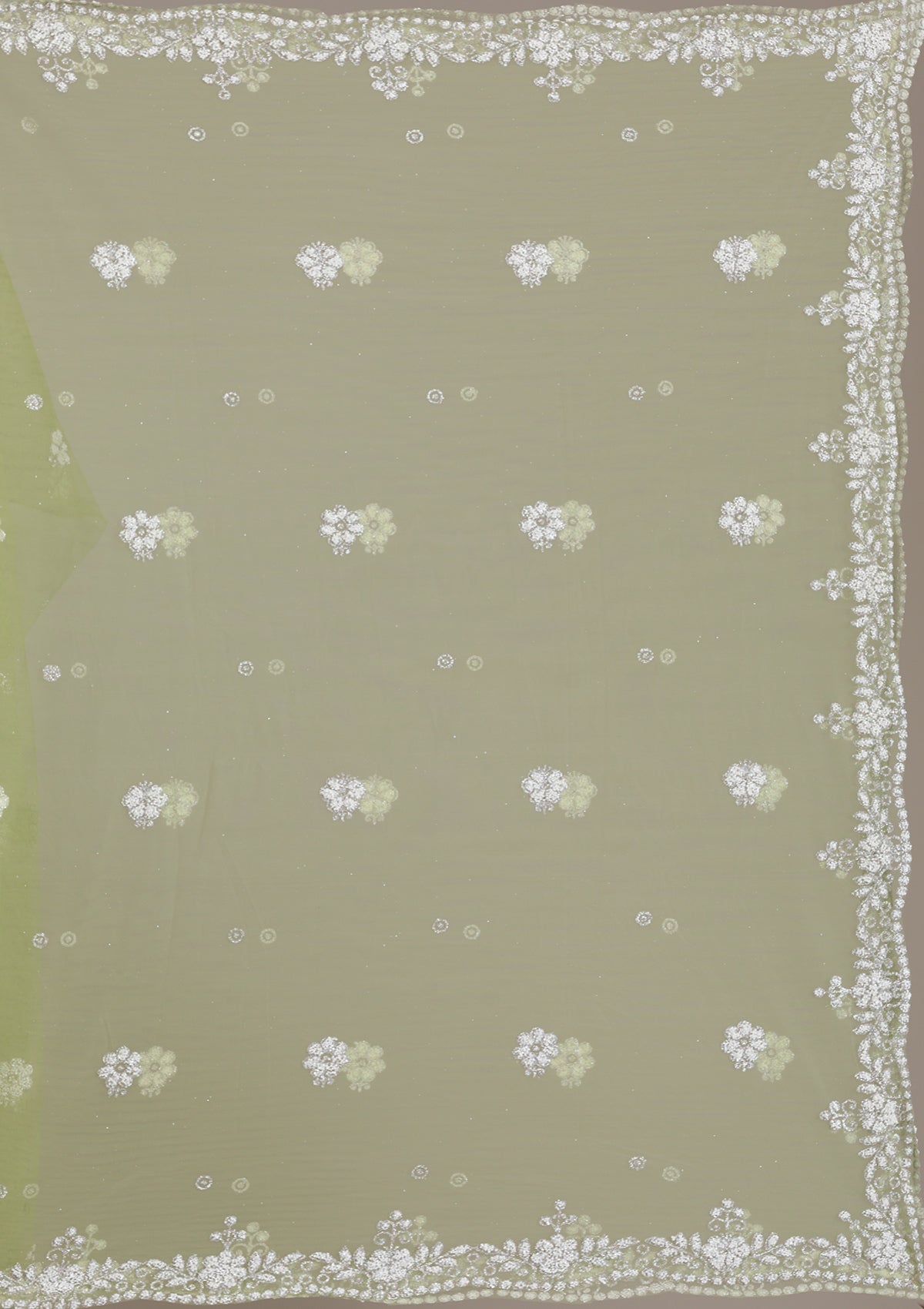 Koskii Pista Green Pearlwork Net Gown - view 9