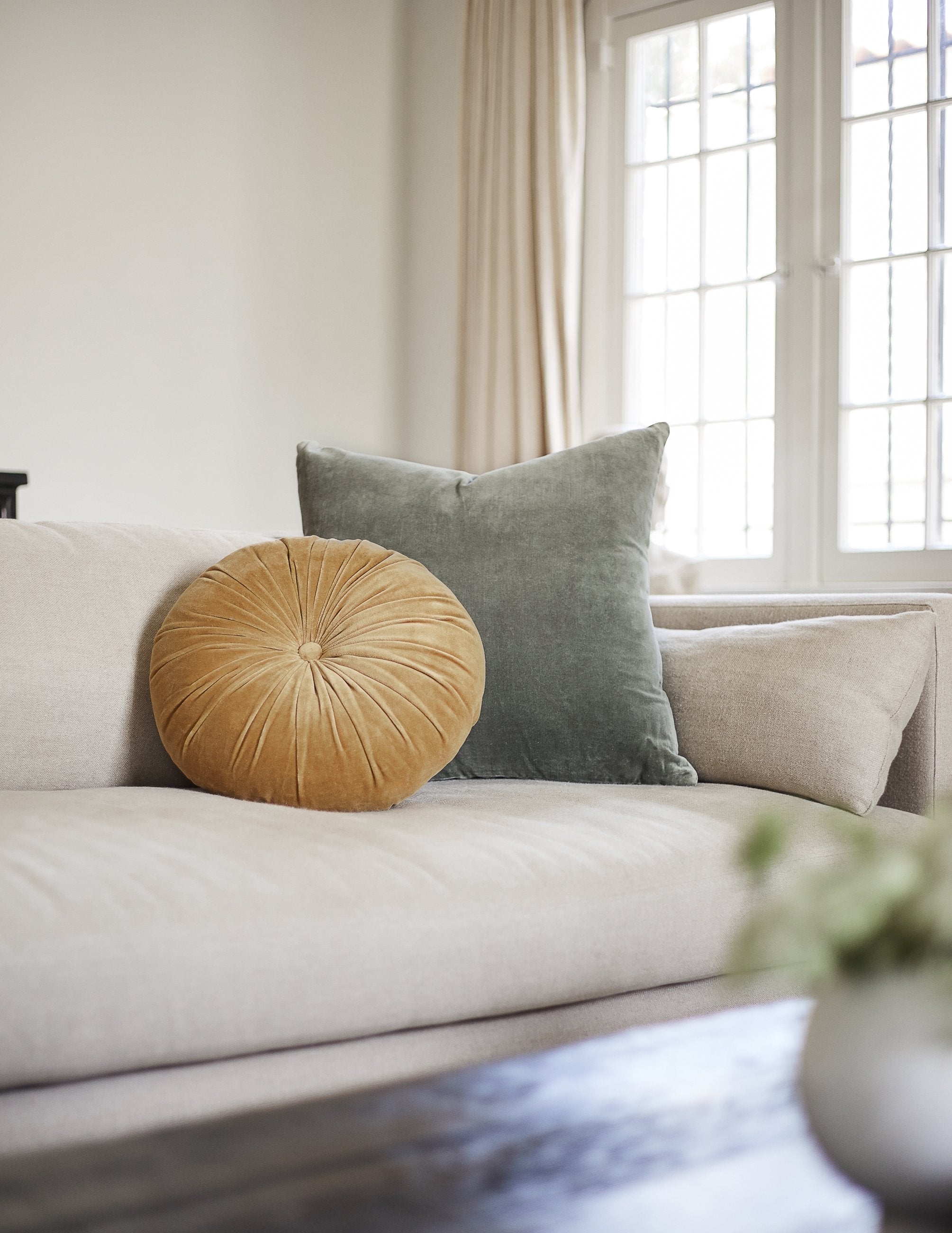 Lulu and Georgia Monroe Velvet Round Pillow - view 36