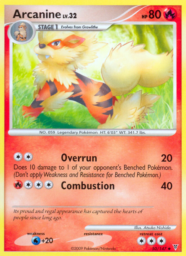 Uncommon pl3-50 non-holo – Pokémon Arcanine - 50/147 - Uncommon [pl3-50] [Non-Holo] - Arcanine - 50/147 - Uncommon