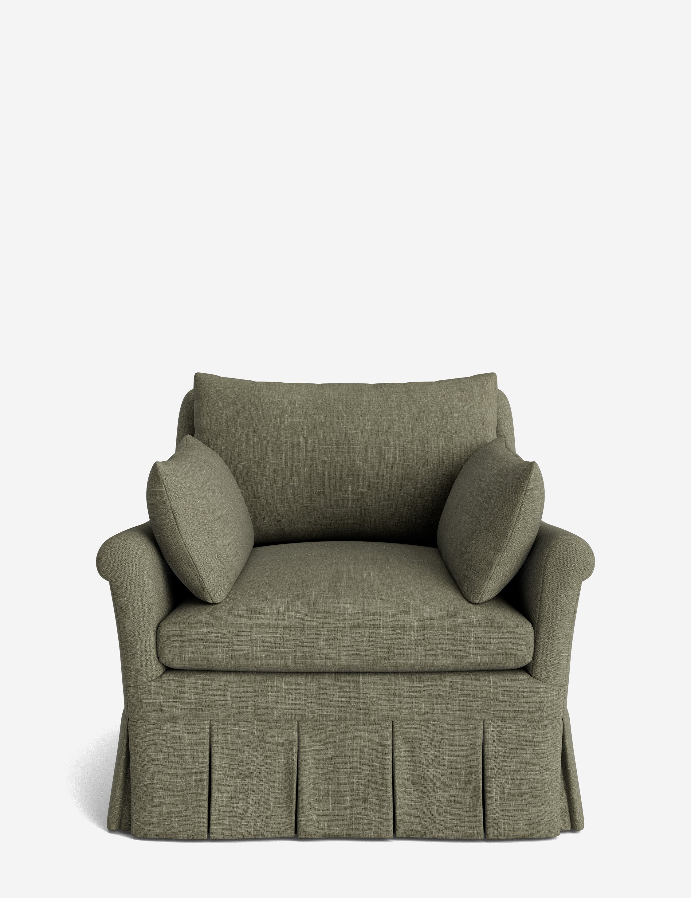 Lulu and Georgia Portola Rolled Arm Luxe Depth Pleated Chair - view 48