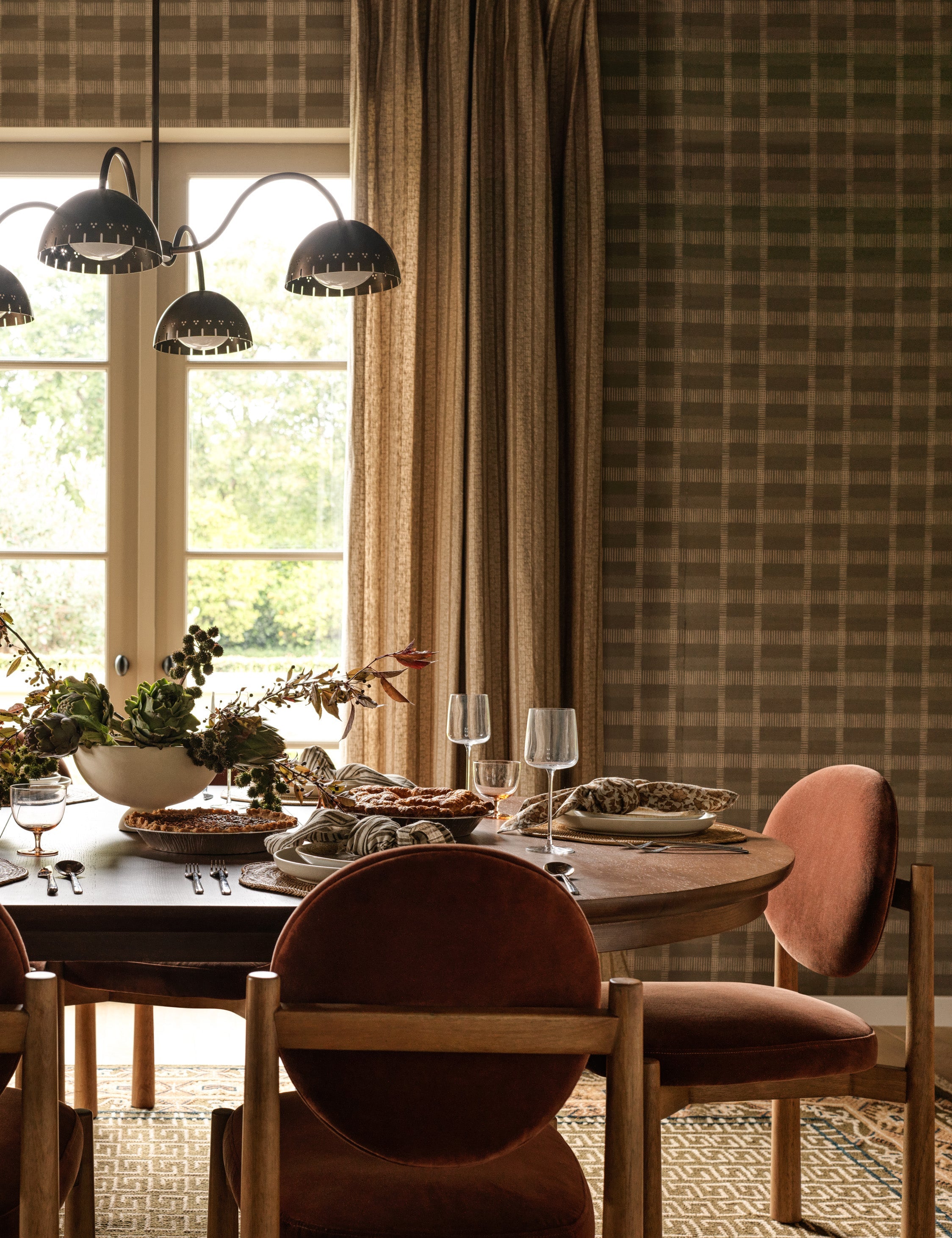 Lulu and Georgia Mayne Grasscloth Wallpaper – Olive - view 2