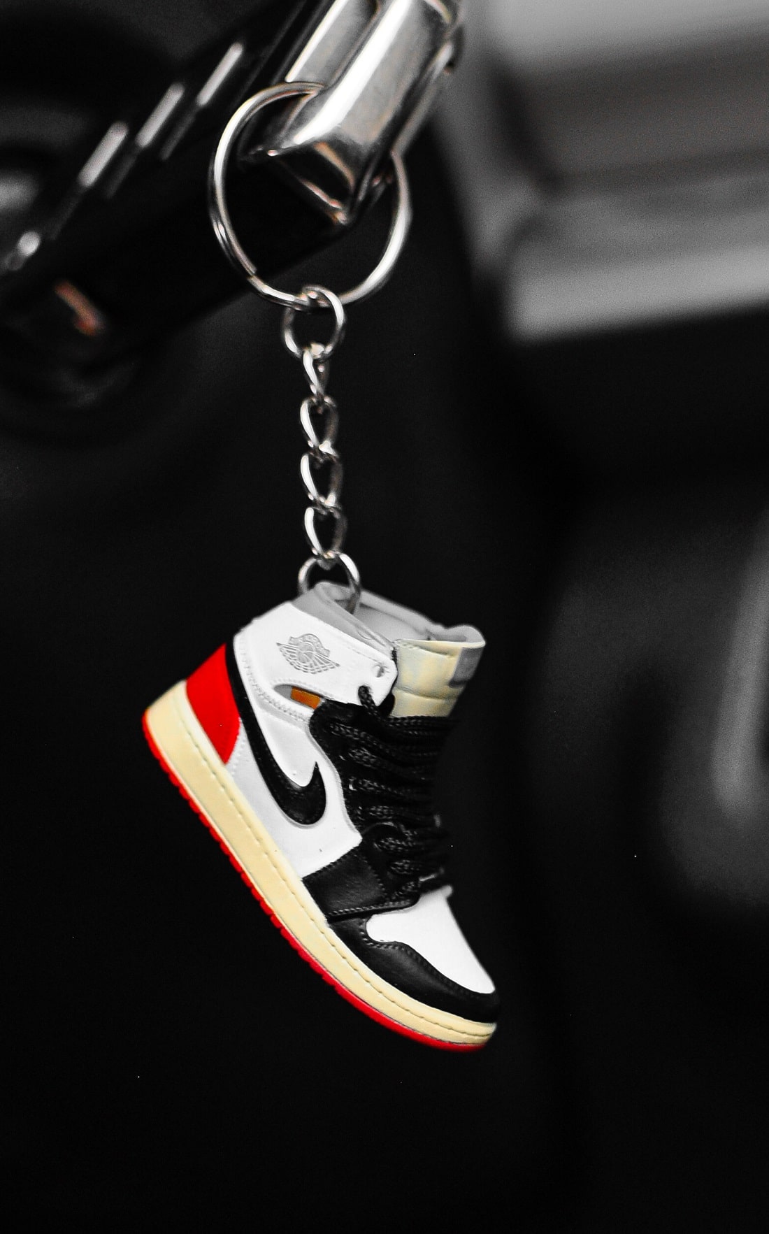 Kicks Machine 3D Sneaker Keychain AJ1 Union Black Toe