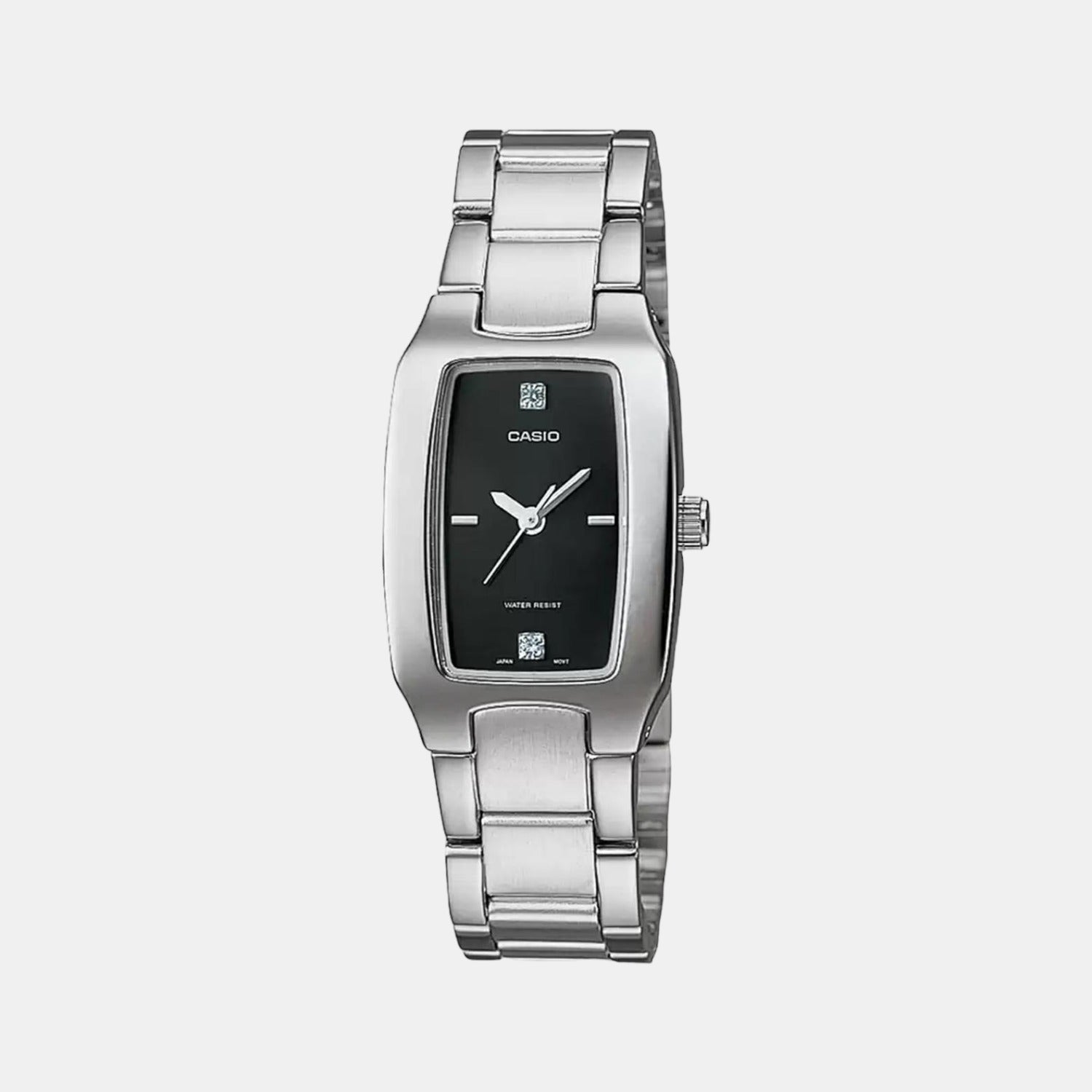 Casio Enticer Women Quartz Black Dial Analog Stainless Steel Watch A577