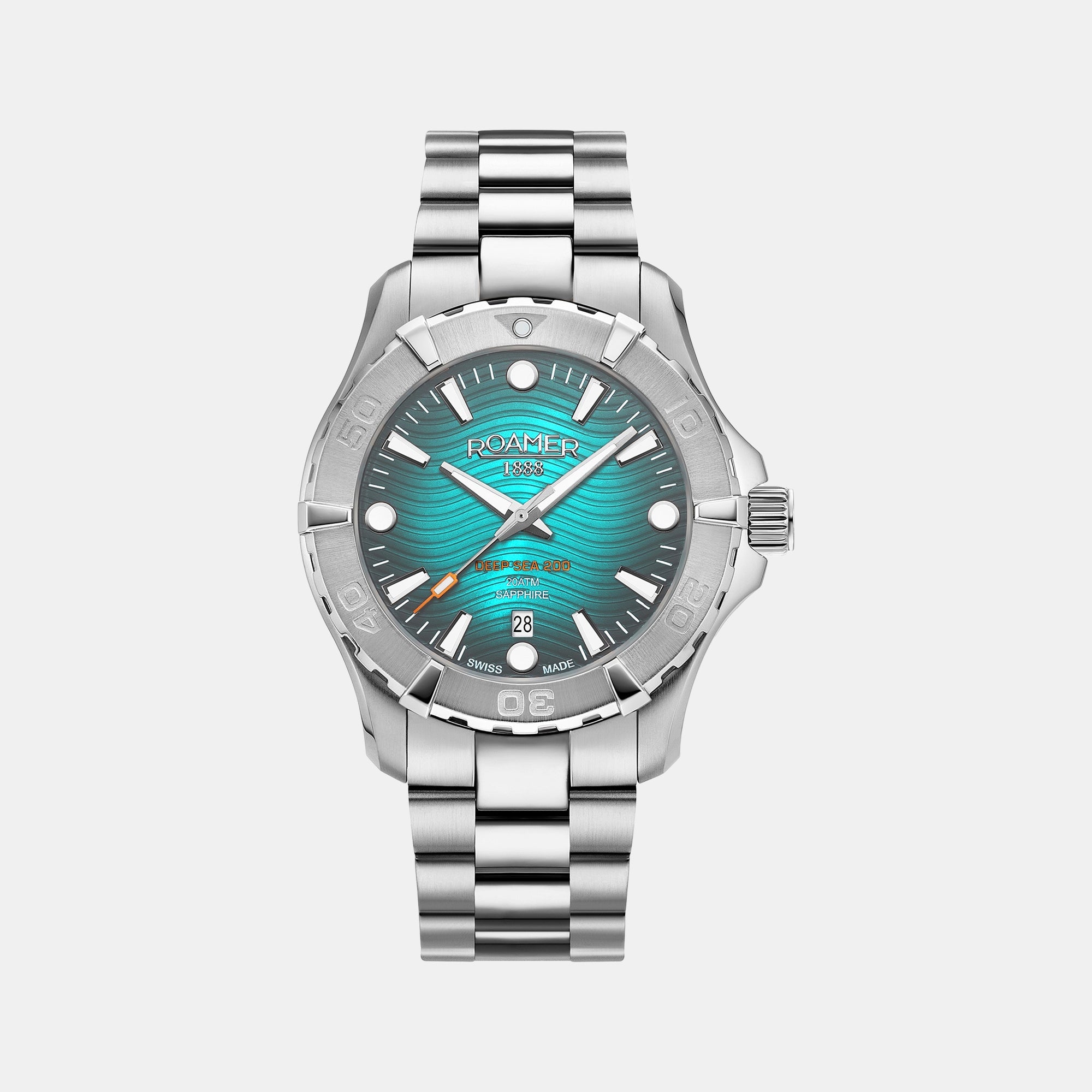 Roamer Deep Sea 200 Men Quartz Blue Dial Analog Stainless Steel Watch 860833 41 05 70