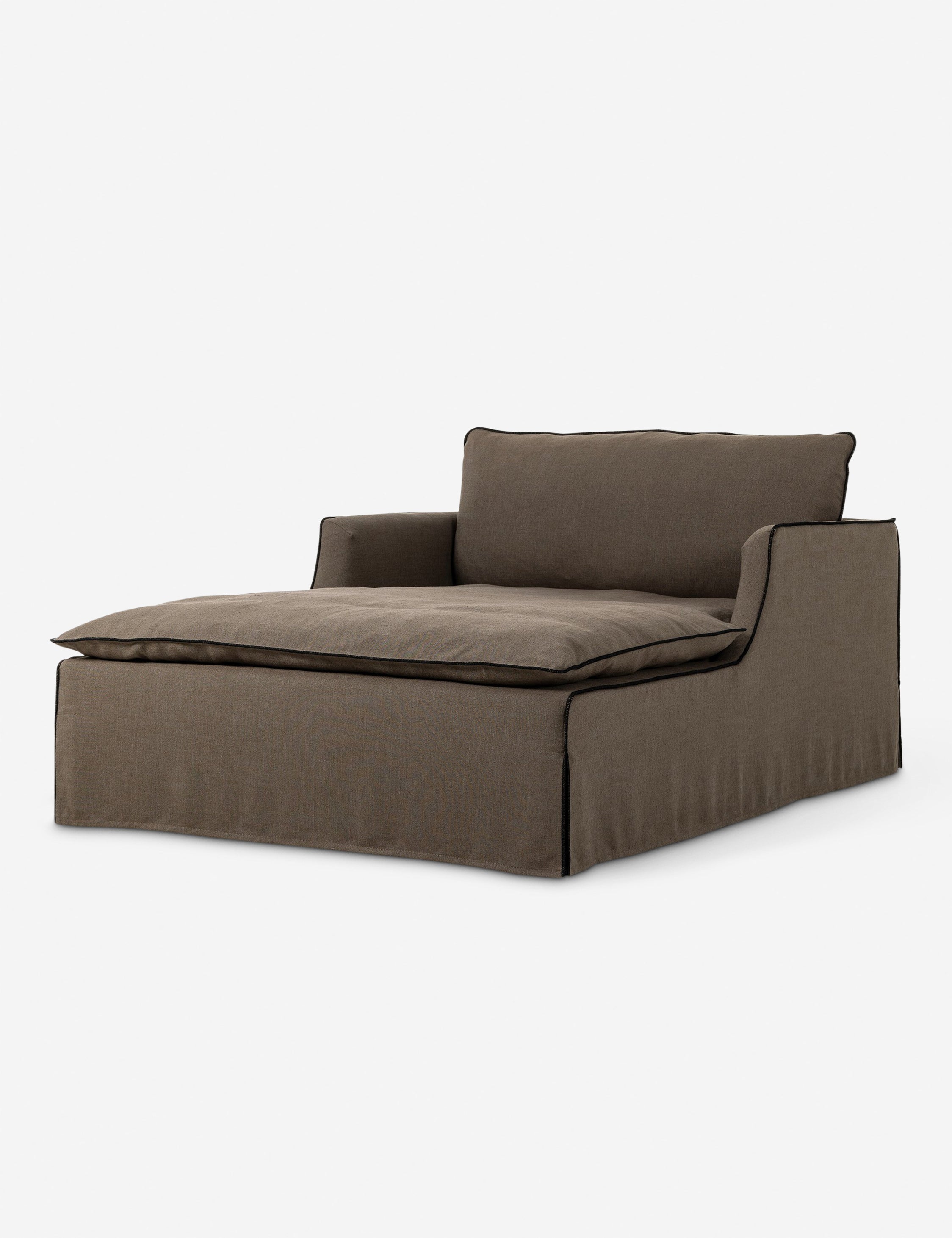 Lulu and Georgia Hampton Slipcover Chaise – Brown