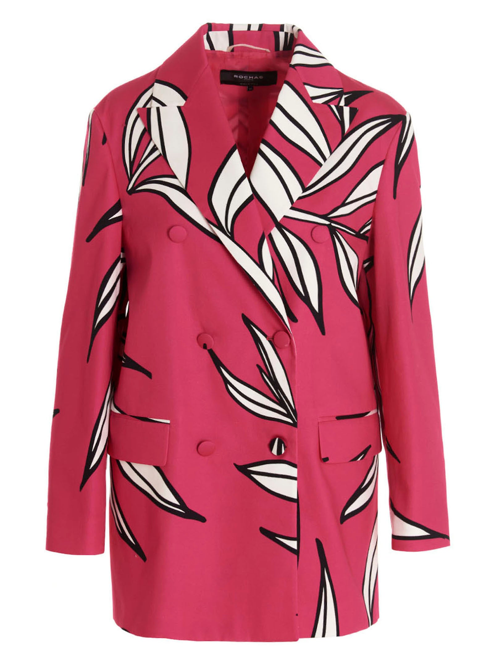 Rochas Floral Print Blazer Jacket – 100% cotton