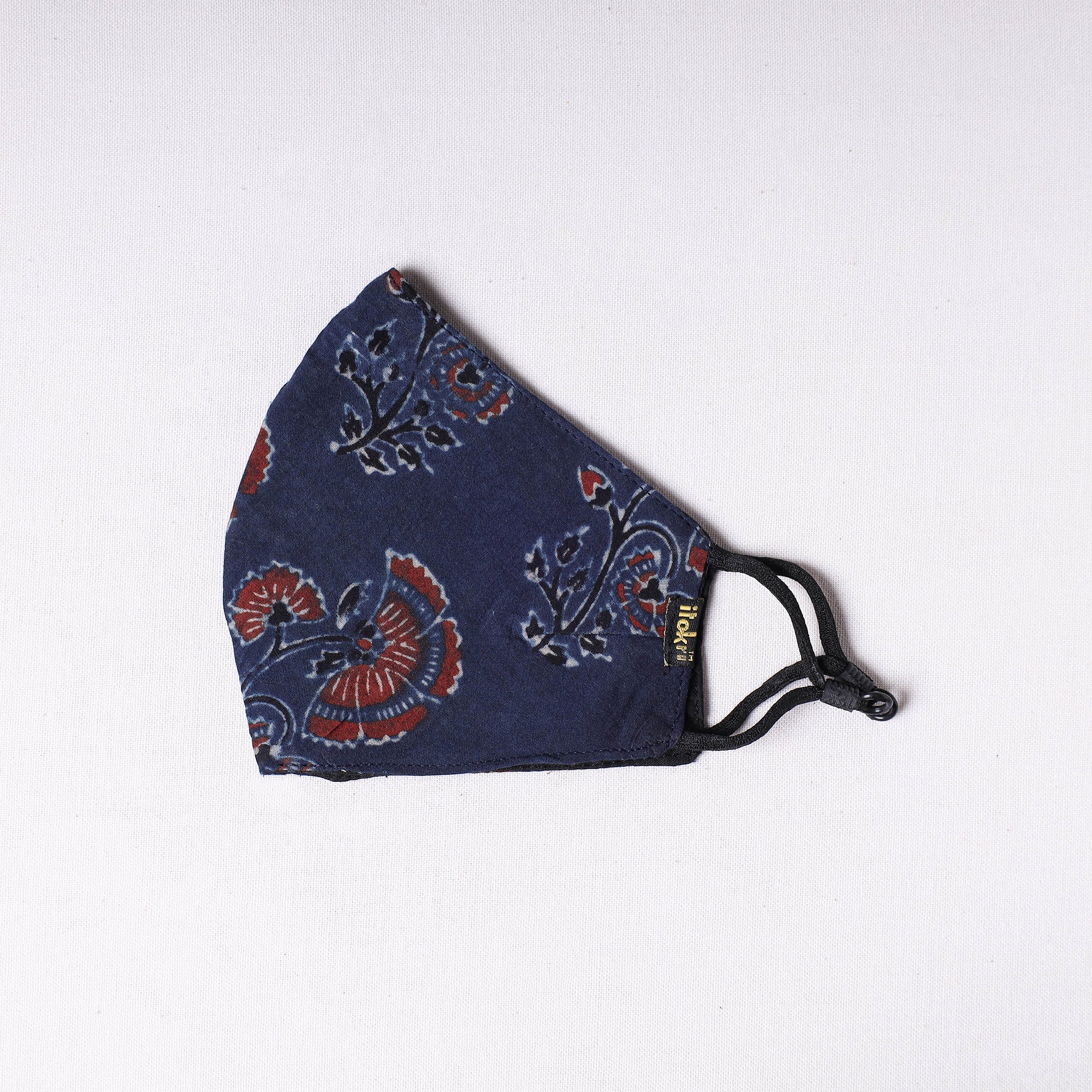 JALPARI Ajrakh Block Printed Cotton 3 Layer Snug Fit Face Cover