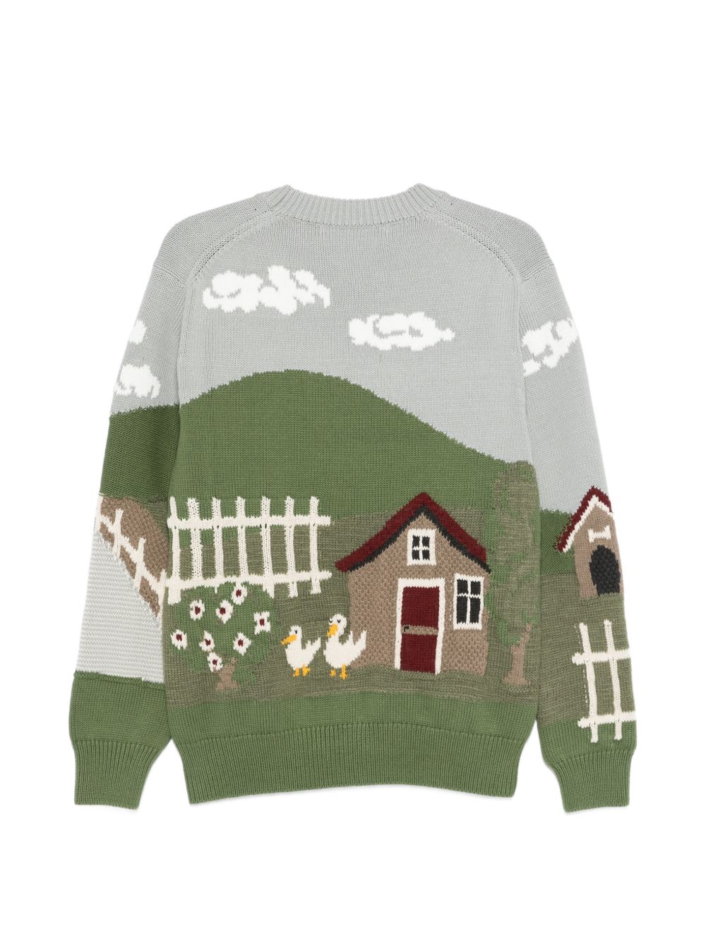 Junya Watanabe Printed cotton crewneck sweater - view 3