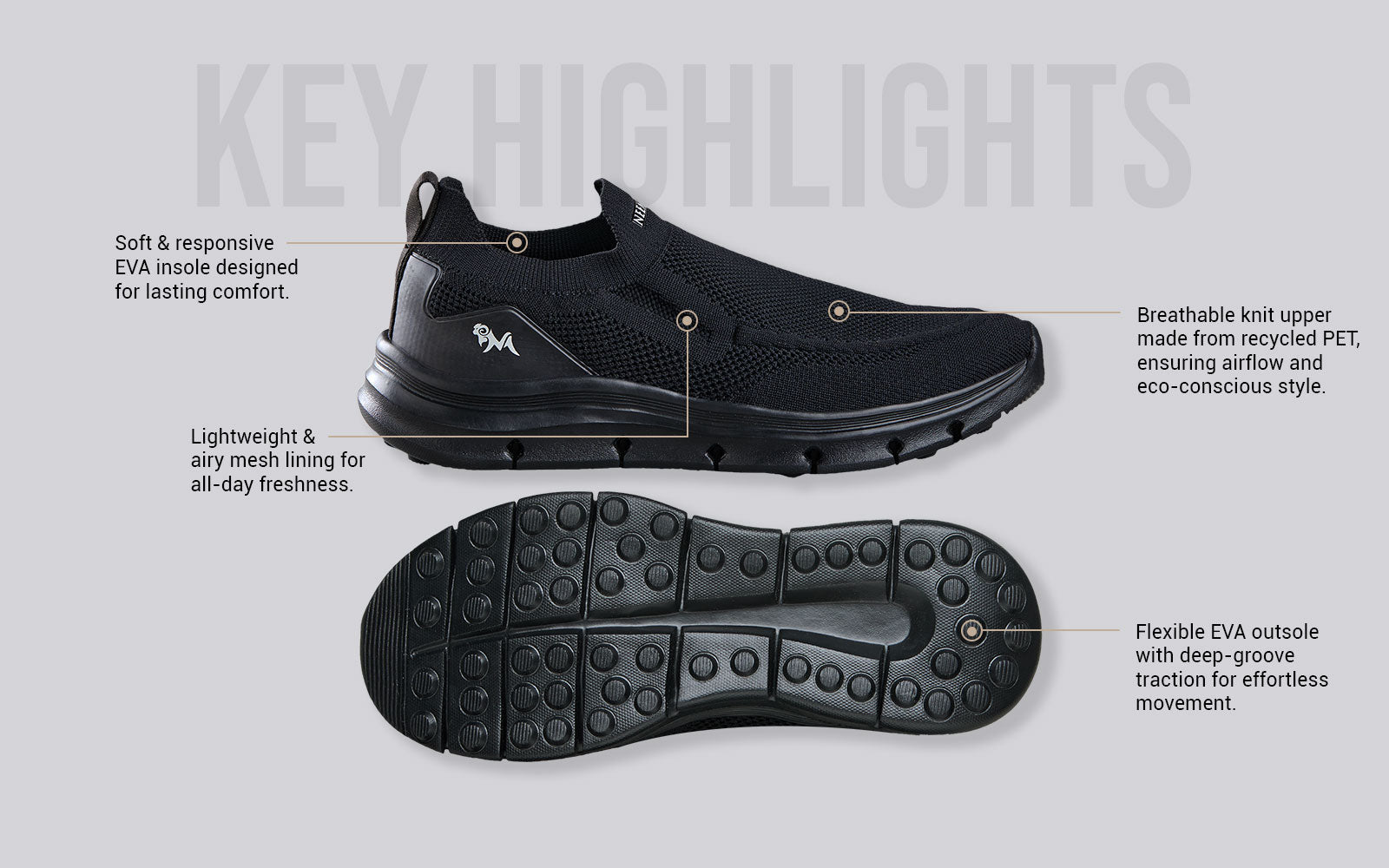Neeman's Breathe Ease Slip Ons : Black - view 5