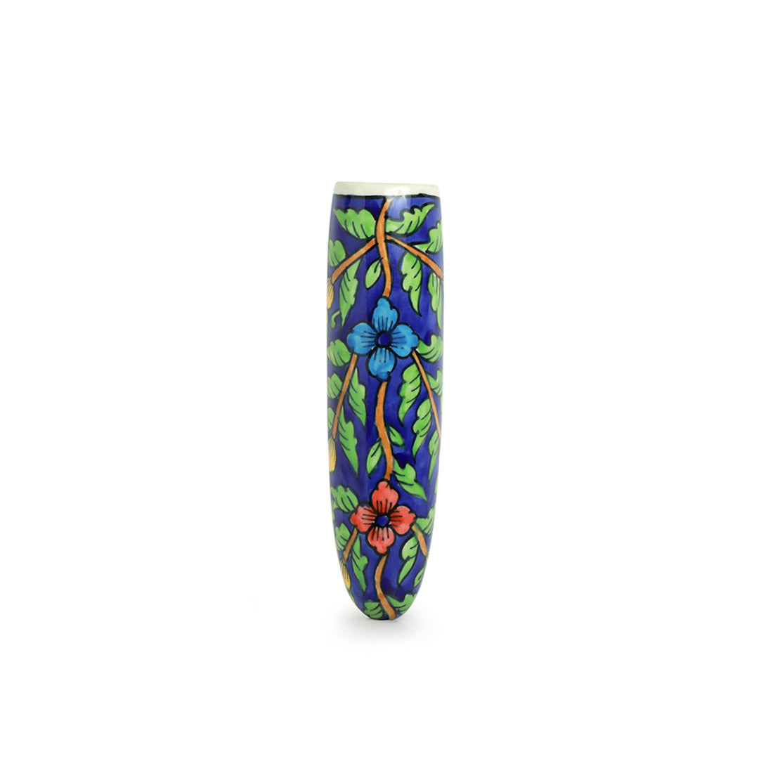 EXCLUSIVELANE 'Blooming Blossoms' Handpainted Wall Planter Pots In Ceramic (Set of 2) - view 3