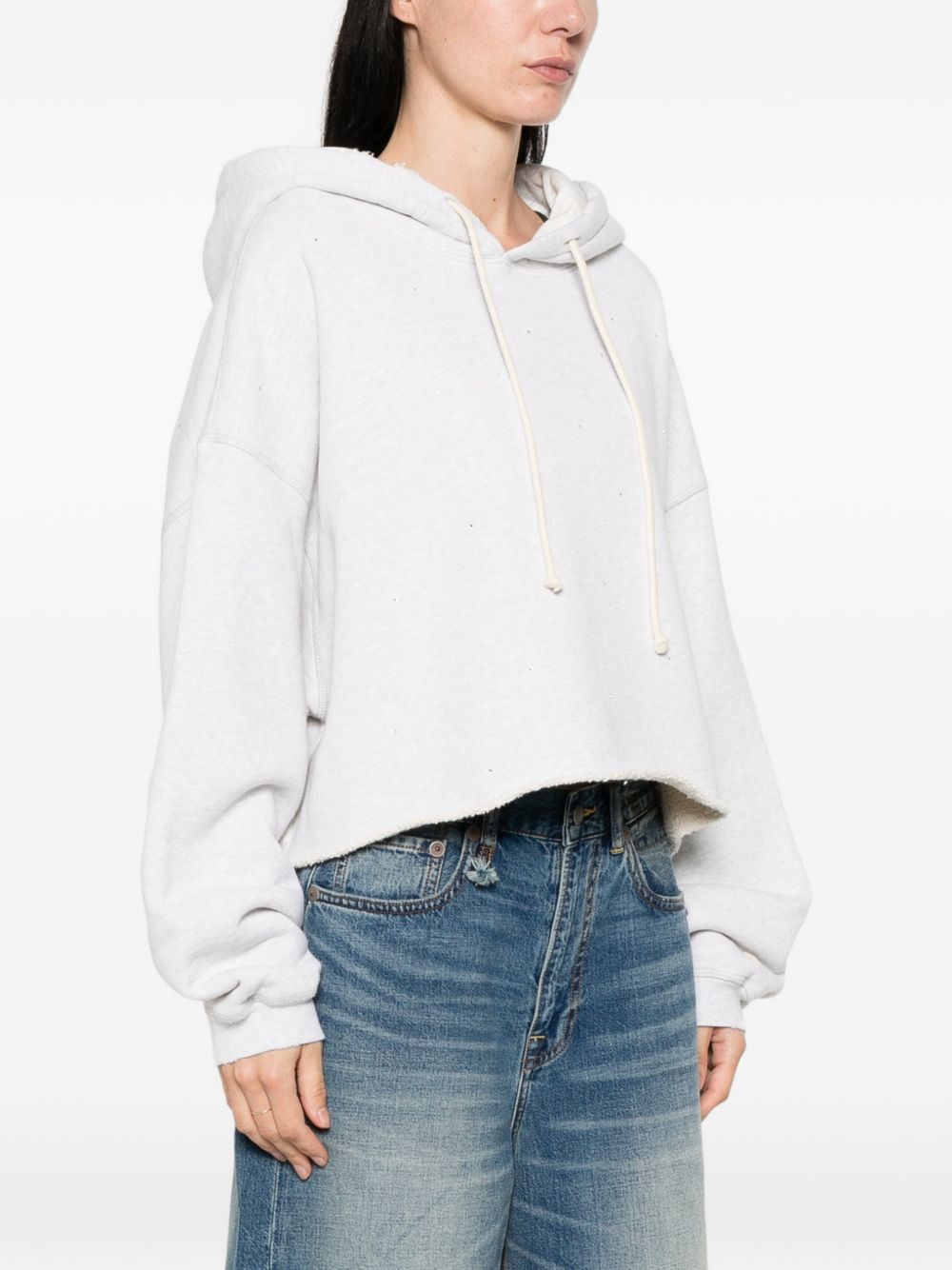 Golden Goose Cotton cropped hoodie – Outer: Cotton 100%