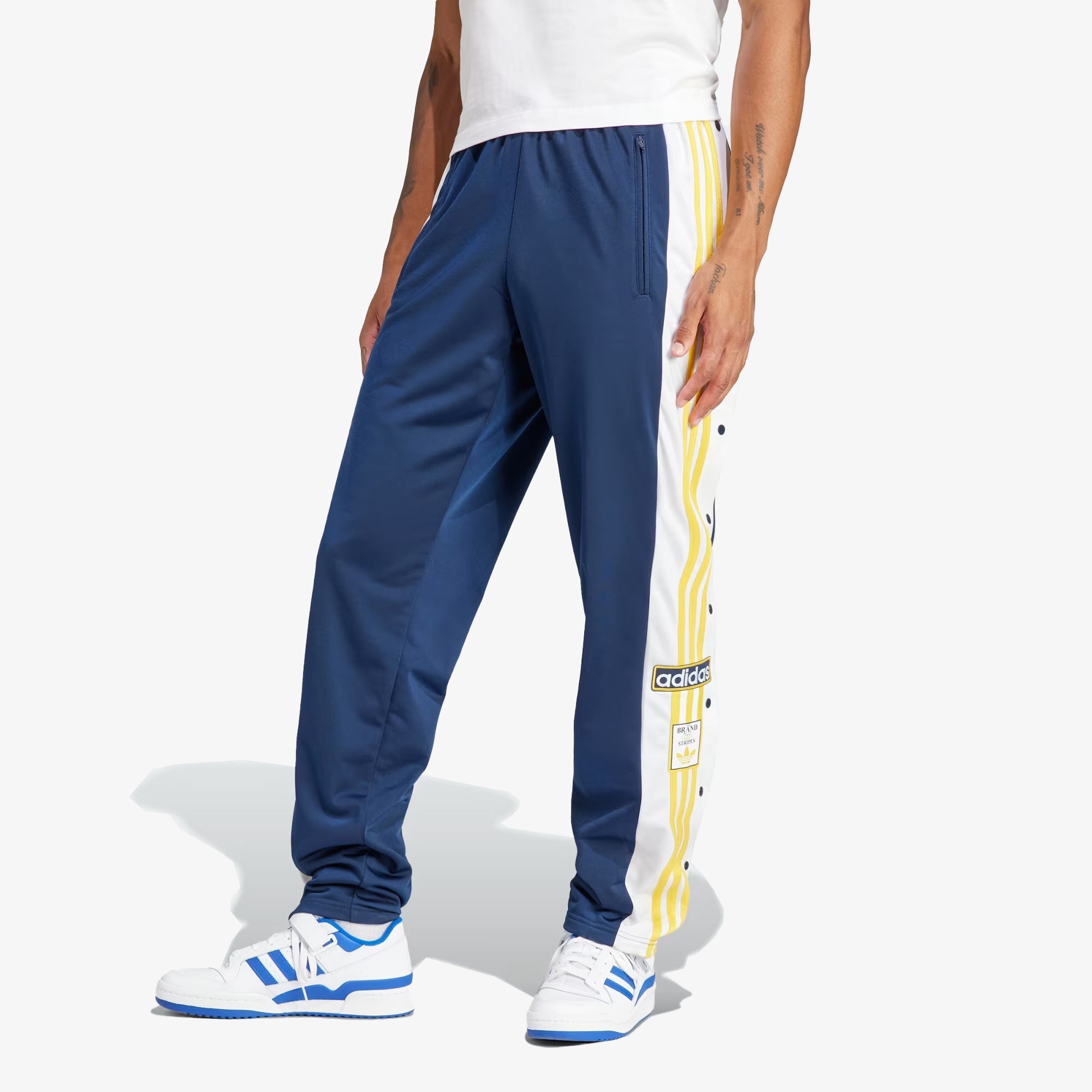 Adidas Originals | ADICOLOR CLASSICS ADIBREAK PANTS { NIGHT INDIGO/BOLD GOLD/WHITE - view 6