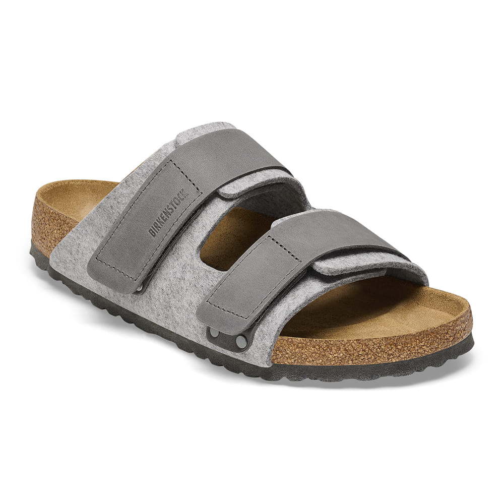 Birkenstock Uji Natural Leather Felt – Gray Gray/Light Gray - view 6