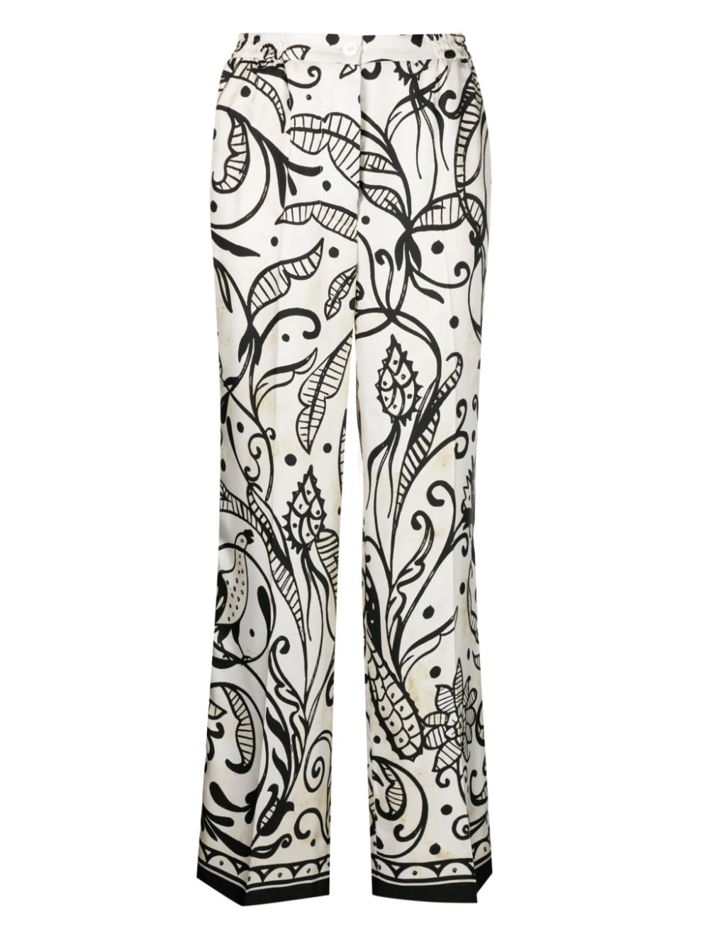 F.R.S . Printed silk trousers – Silk 100%