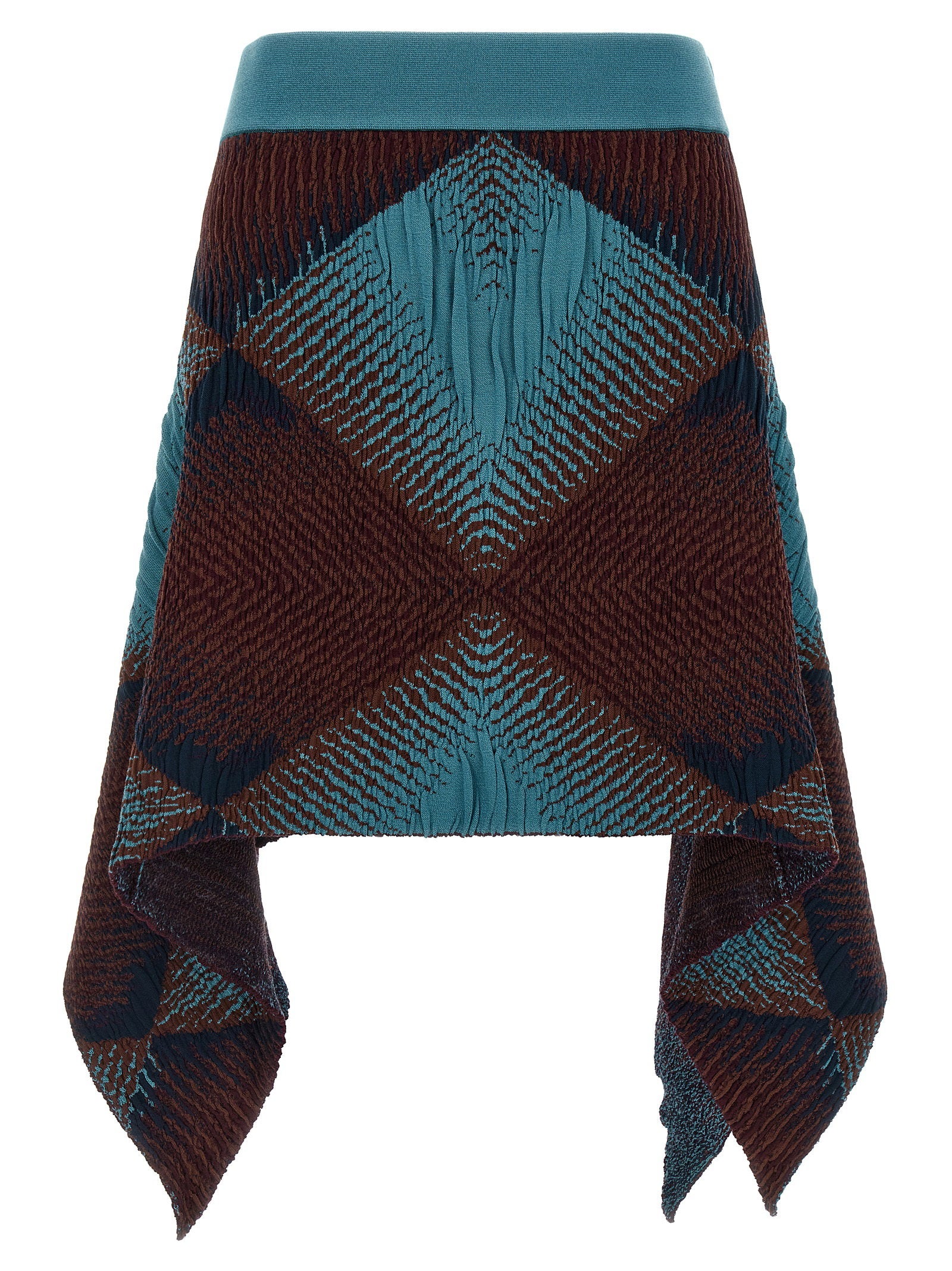 Kiko Kostadinov Ikat Argyle Skirt – 46% vi, 31% pe, 23% ten