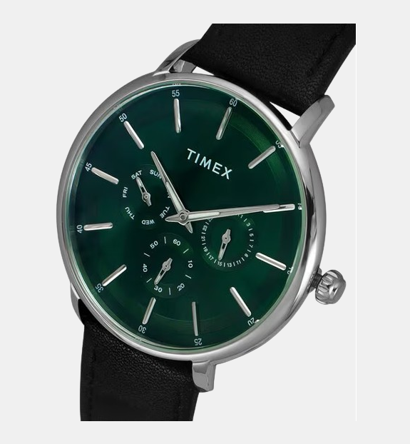 Timex Fashion Men Quartz Green Dial Chronograph Leather Watch TWEG22000 - view 3