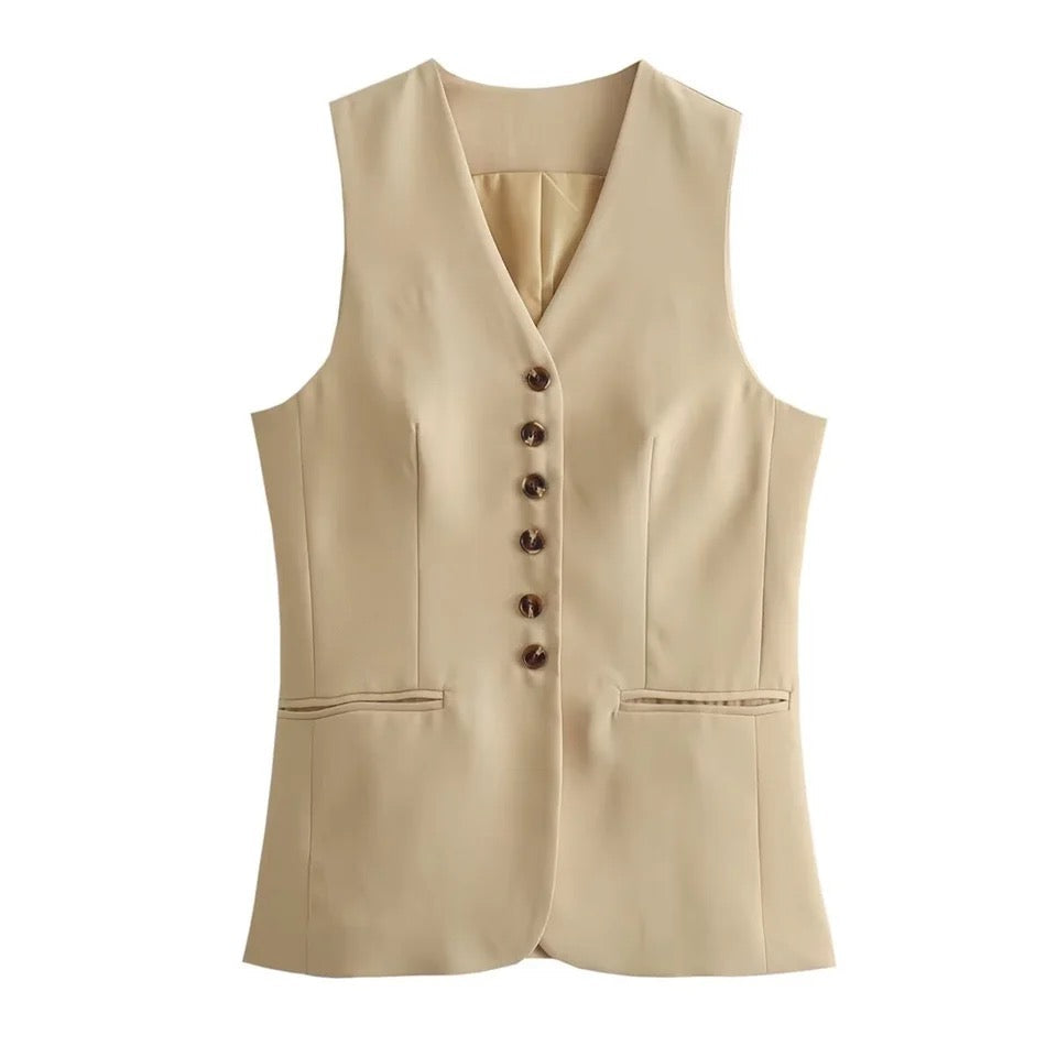 Alamode By Akanksha Cynthia Statement Vest Suit with Skirt - view 2