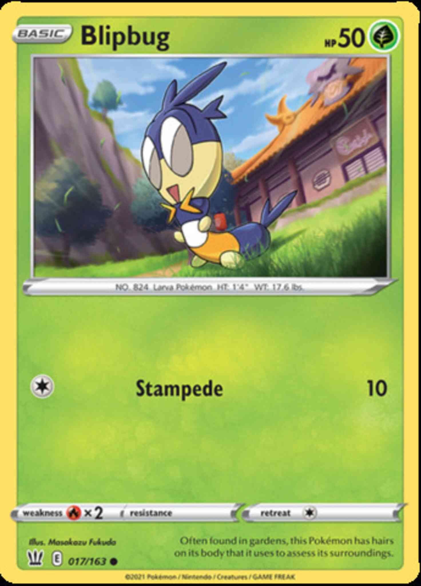 Common swsh5-017 non-holo – Pokémon Blipbug - 017/163 - Common [swsh5-017] [Non-Holo]