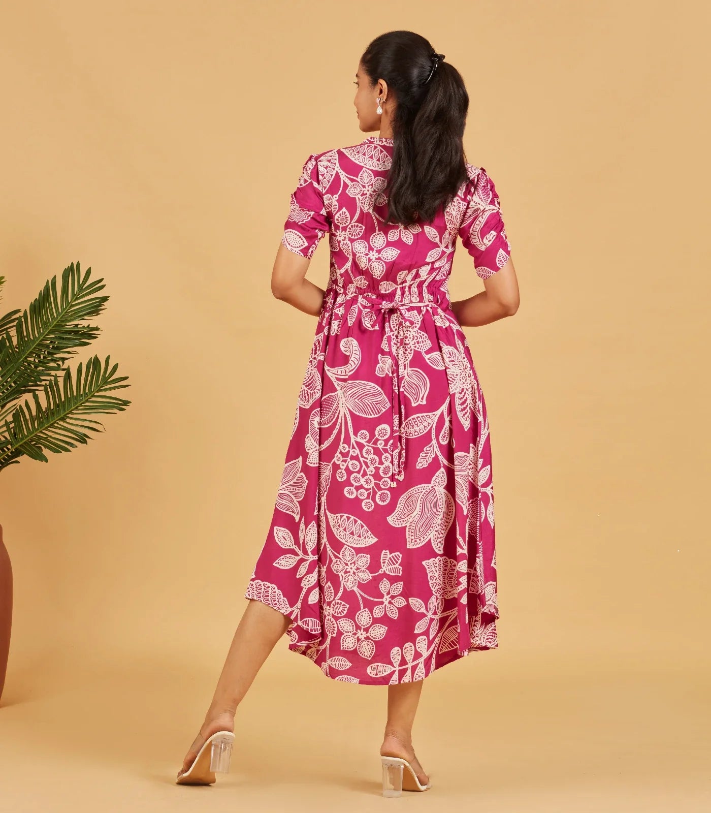 RmKV Bright Rose Printed Dress – Pink - view 3