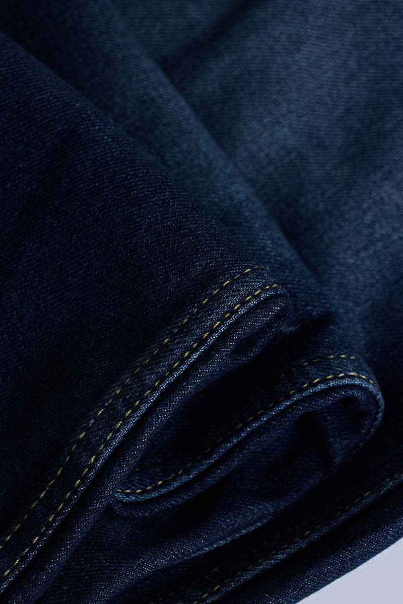 SNITCH Navy Distressed Baggy Fit Jeans - view 9
