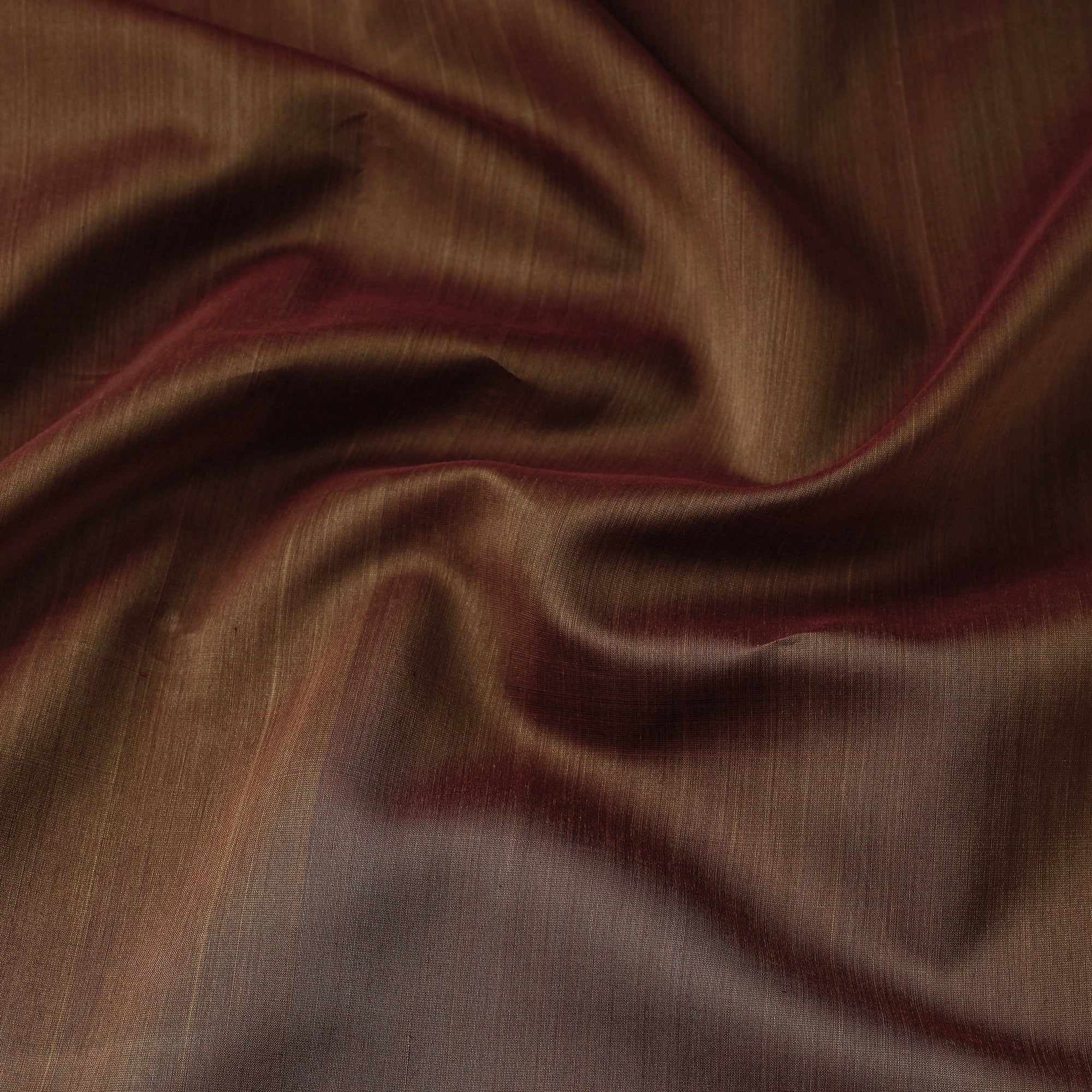 ITOKRI CRAFTS INITIATIVE Brown - Maheshwari Silk Cotton Handloom Fabric - view 3