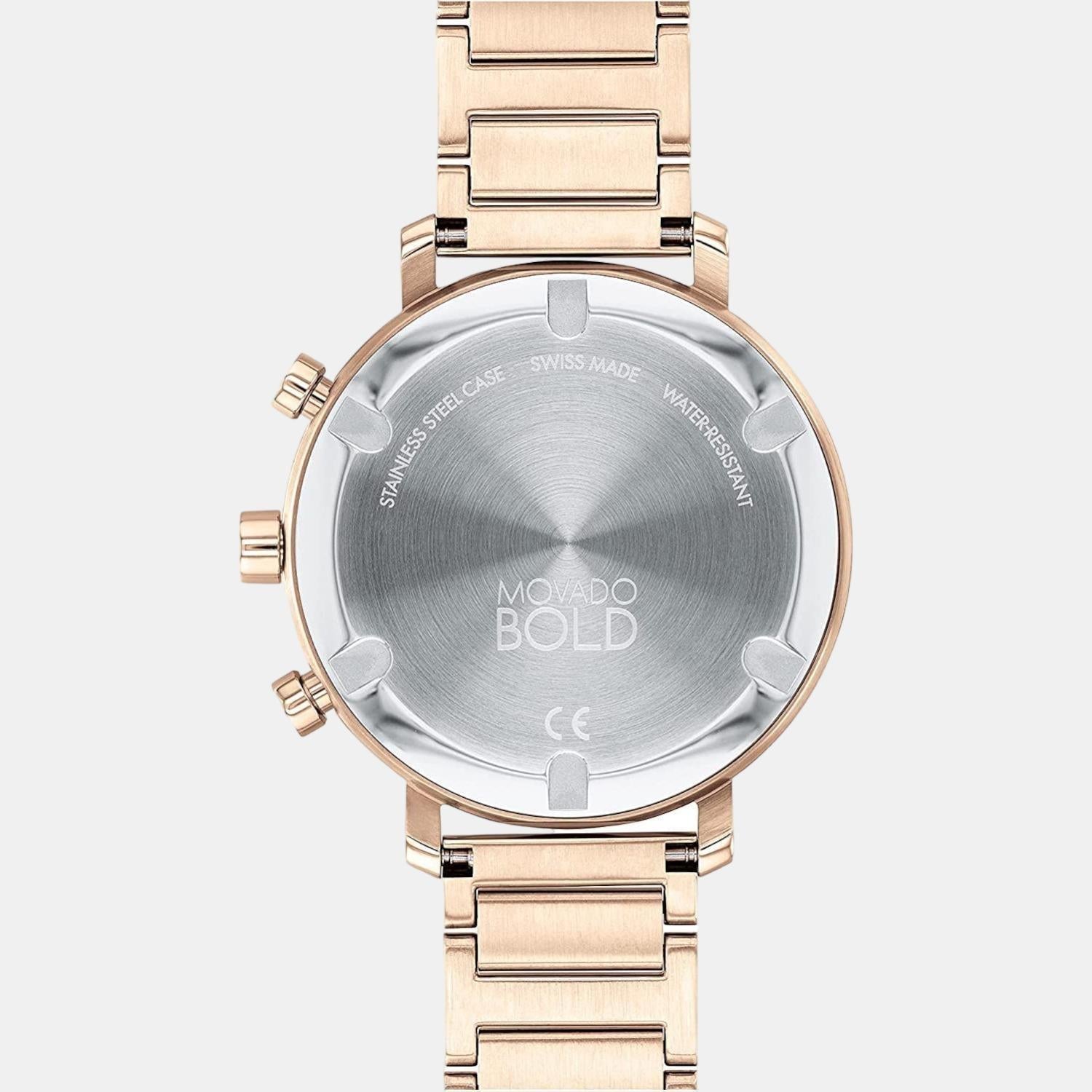 Movado Bold Evolution Women Quartz Rose Gold Dial Chronograph Stainless Steel Watch 3600789 - view 3
