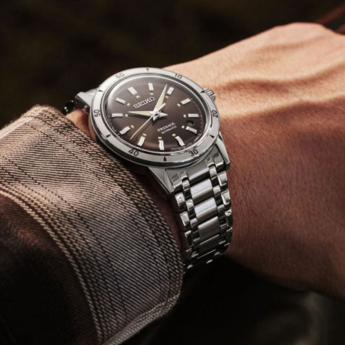 Seiko Presage Style 60s ‘Elegant Yet Rugged’ In Brown Dial Men 39.5mm SRPL09J1 - view 2