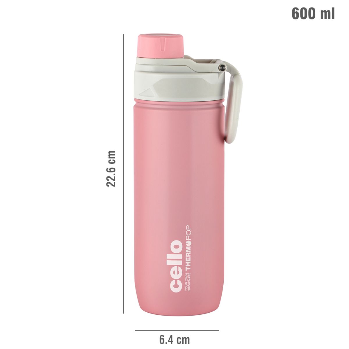 Cello Pop Hot & Cold Stainless Steel Kids Water Bottle, 600ml - view 50