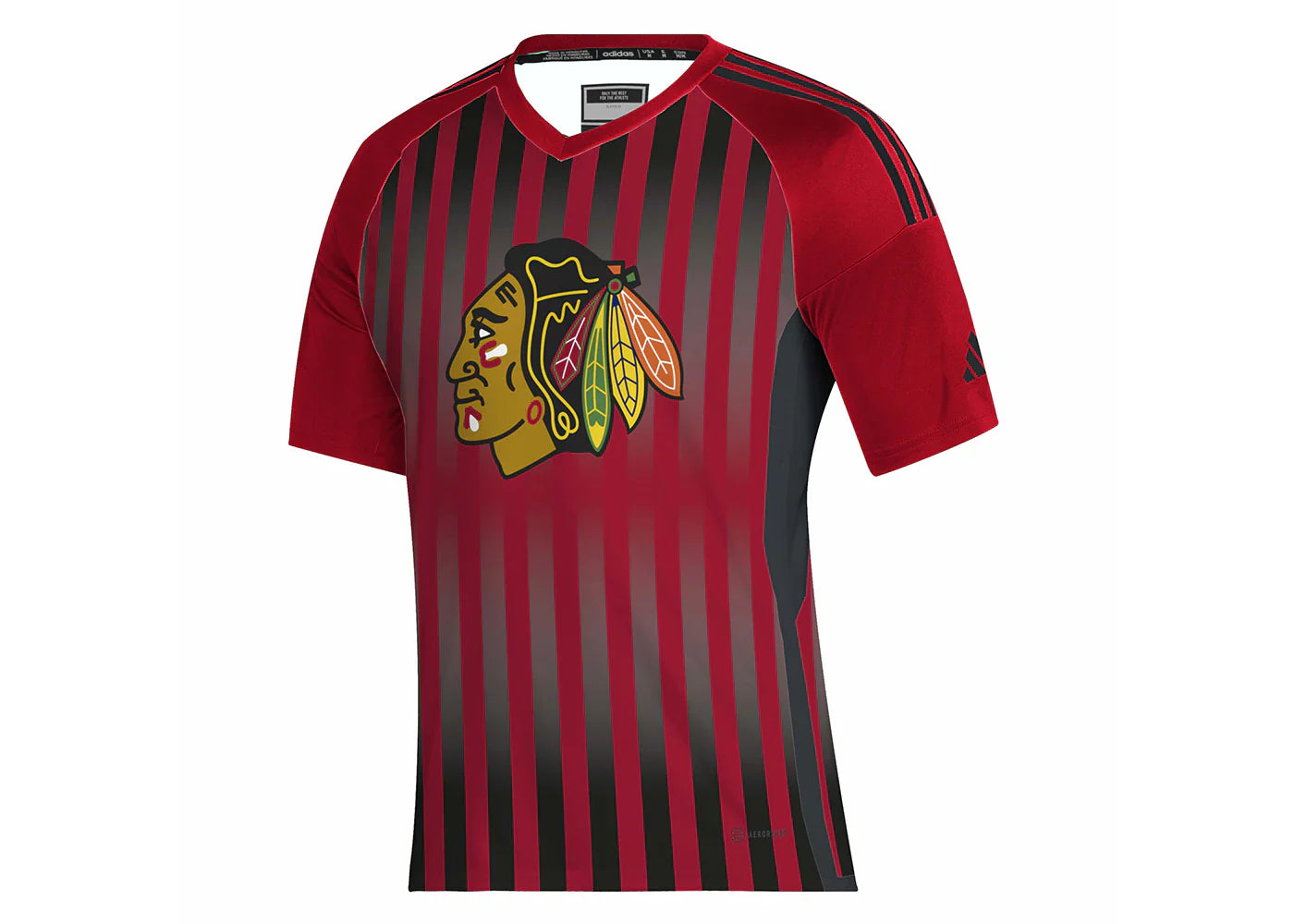 adidas Blackhawks Hockey Tee Red/Black/Multi