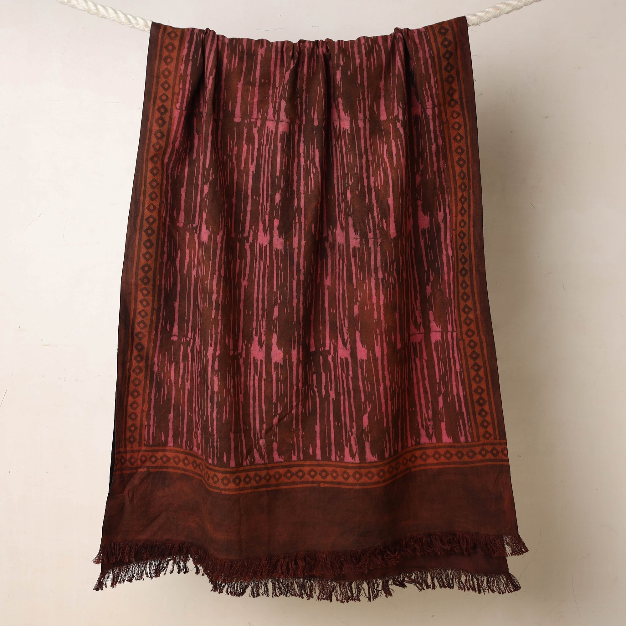 ITOKRI CRAFTS INITIATIVE Brown - Akola Block Printed Pure Handloom Cotton Towel - view 2