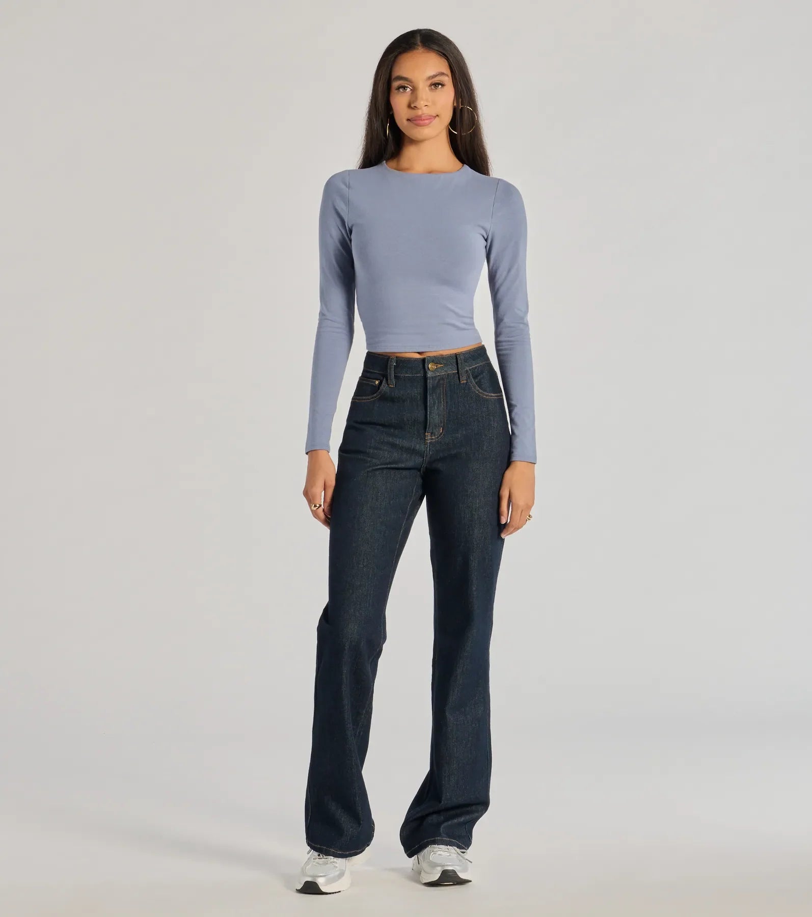 Windsor Elevated Staple Open Back Long Sleeve Top - view 3