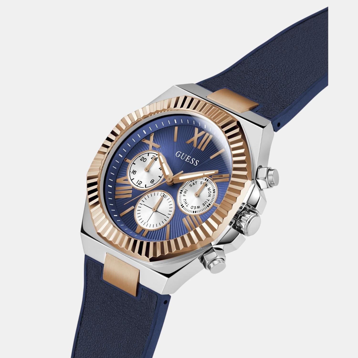 Guess Dress Men Quartz Blue Dial Multi-Function Silicone Watch GW0791G2 - view 3