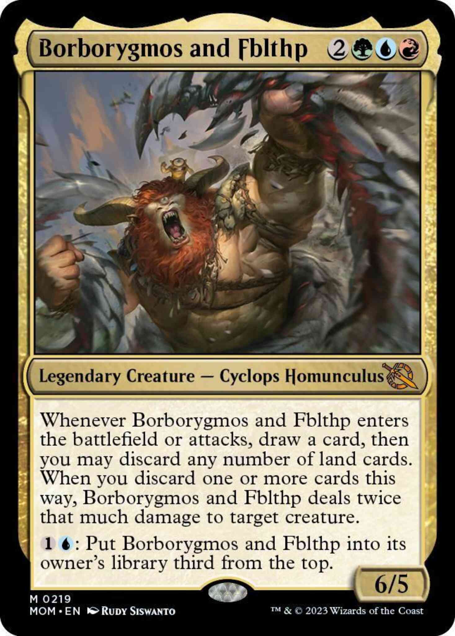 Magic Borborygmos and Fblthp [219] [March of the Machine] [Non-Foil]