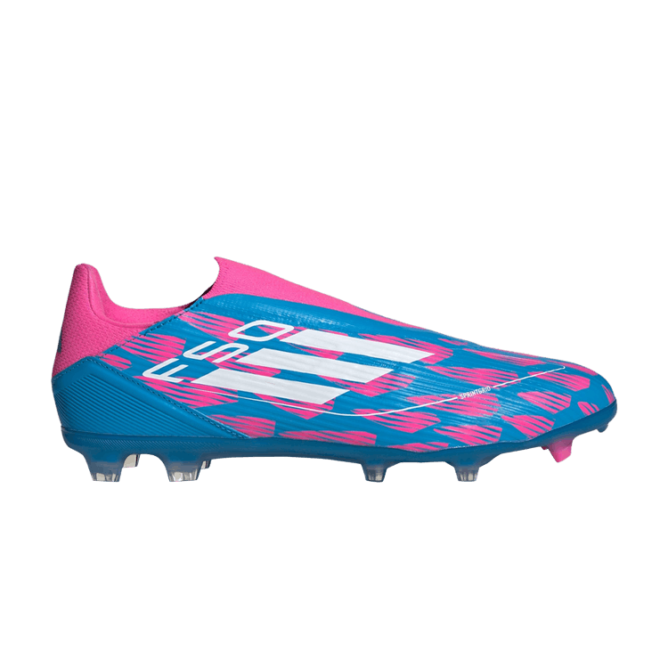 adidas F50 League Laceless Firm/Multi-Ground Solar Blue Cloud White Solar Pink