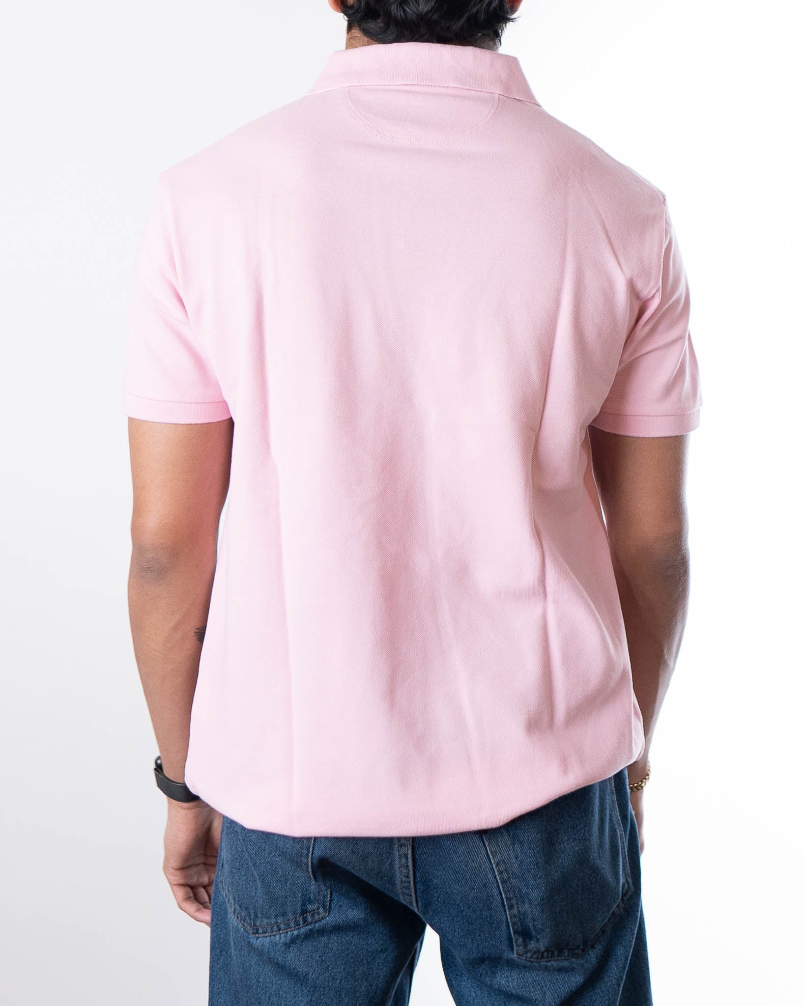 Hackett Light Pink Solid Polo T-Shirt - view 3