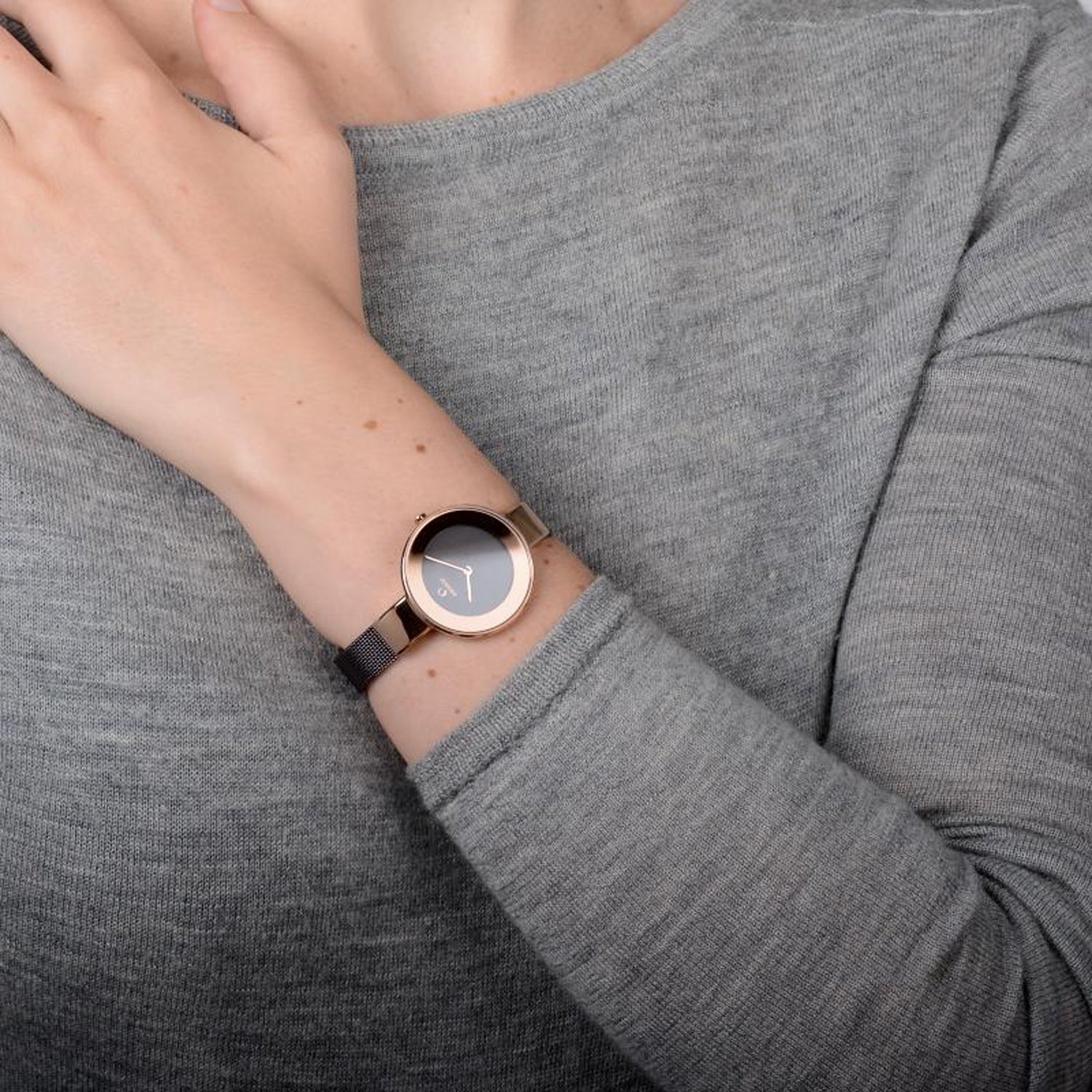 Obaku Himmel Walnut Women Quartz Brown Dial Analog Stainless Steel Watch V167LXVNMN - view 4