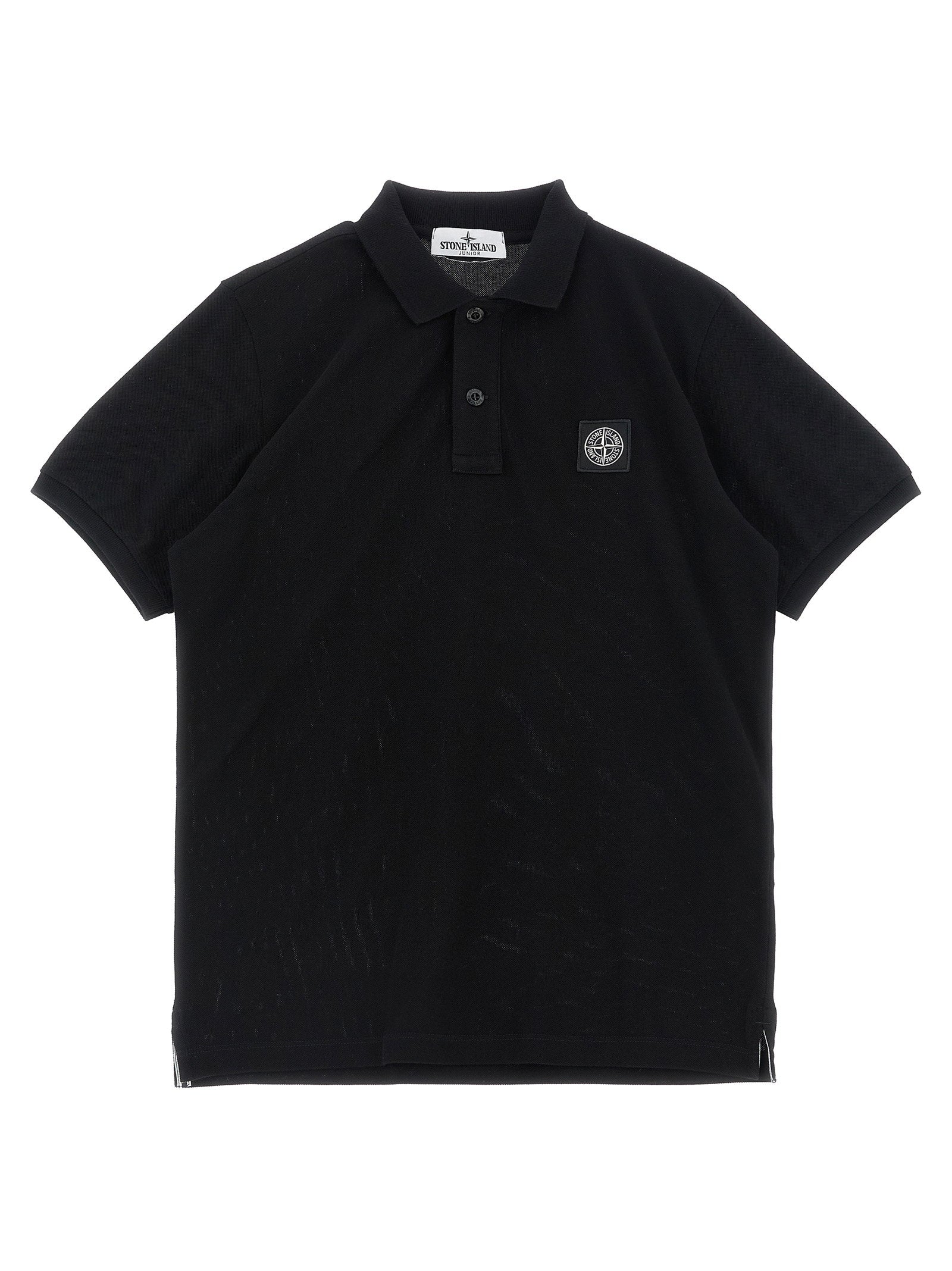 Stone Island Junior Compass Logo Polo Shirt – 95% cotton, 5% elastane