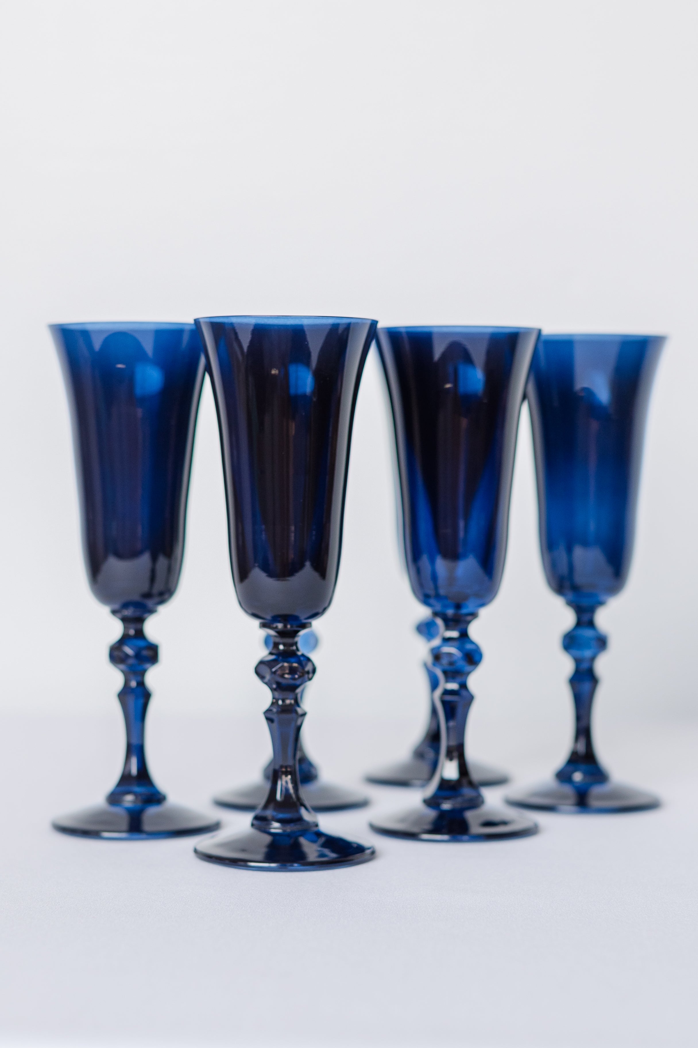 Estelle Colored Glass Estelle Colored Regal Flute - Set of 6 {Midnight Blue}