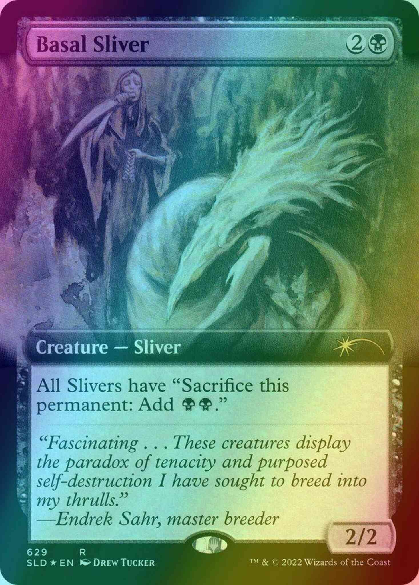Basal sliver 0629 – Magic Basal Sliver [0629] [Extended Art] [Drew Tucker] [Secret Lair Drop] [Foil]