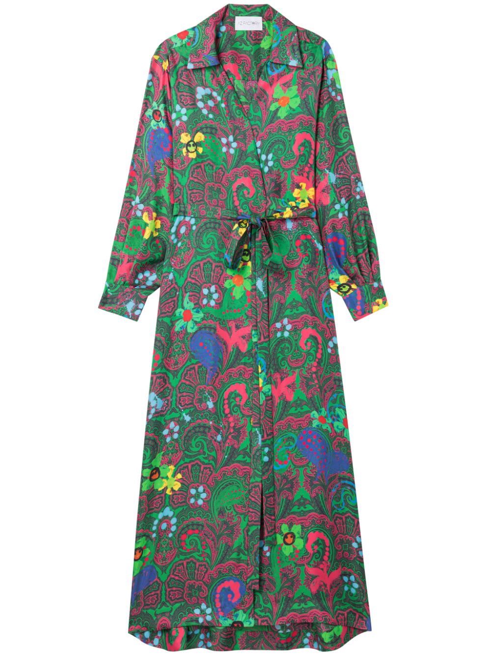 Az Factory Pre Paisley print long wrap dress – 100% silk