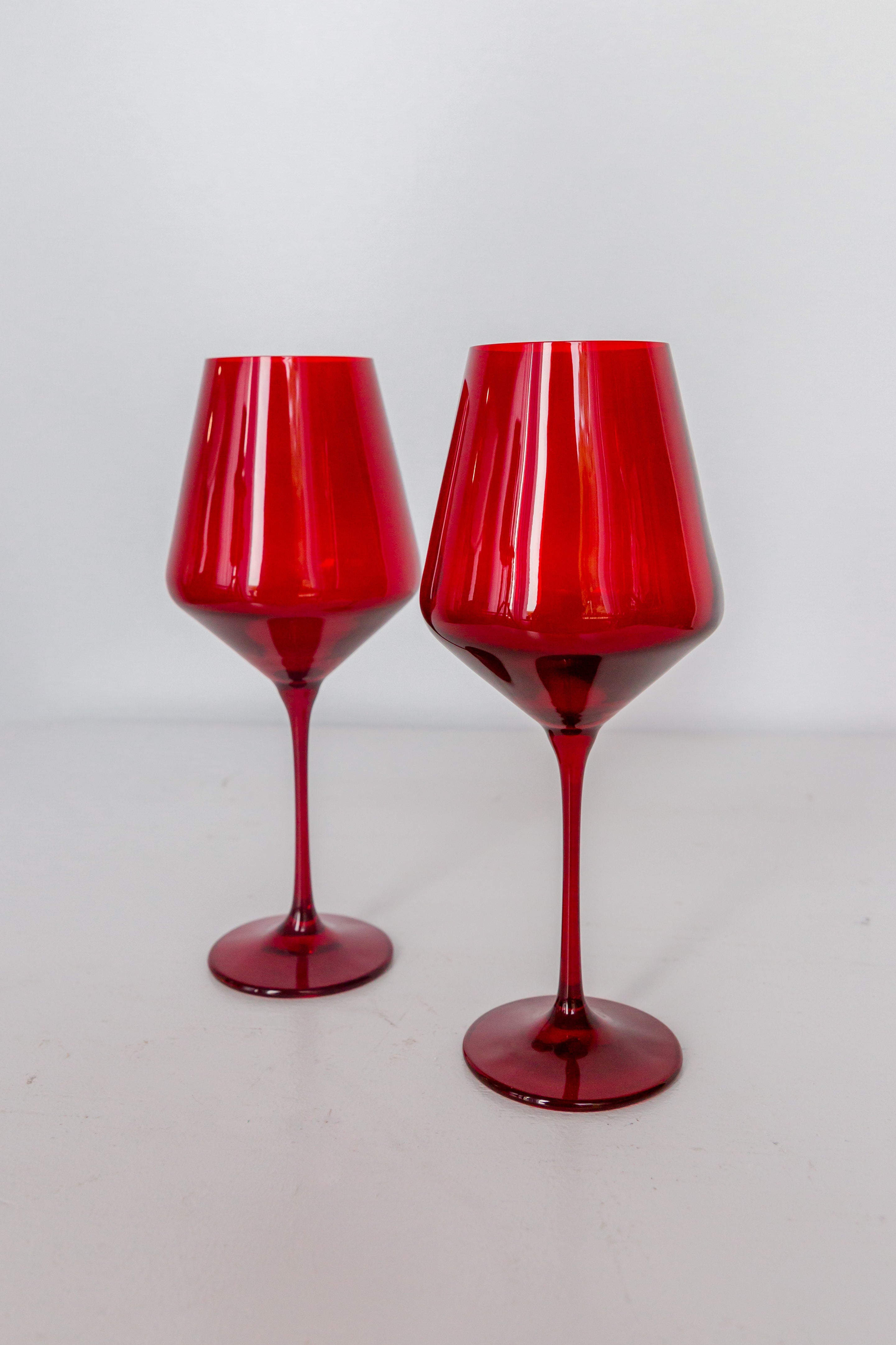 Estelle Colored Glass Estelle Colored Wine Stemware - Set of 6 {Red} - view 3